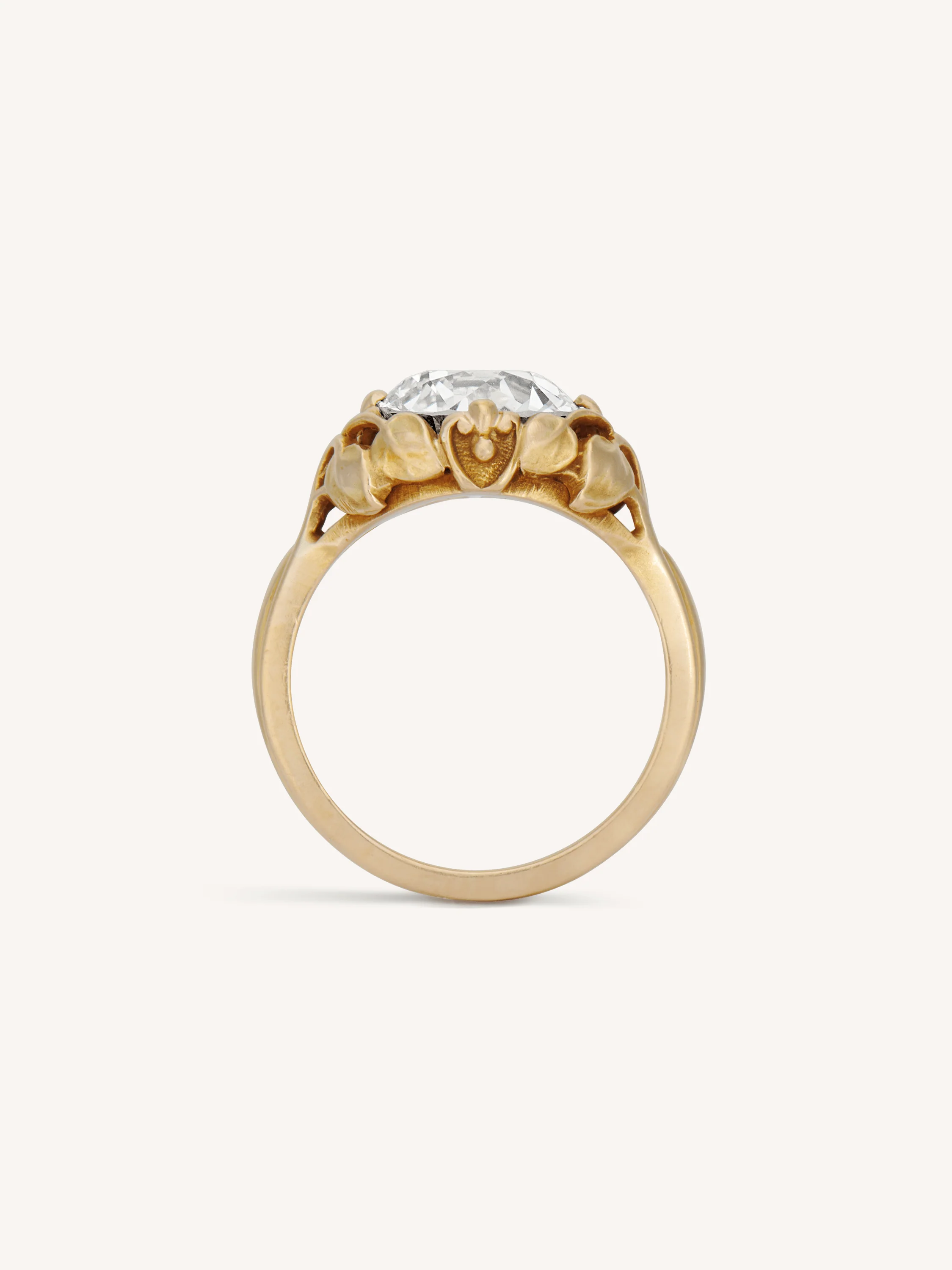 Allsopp Bros. Art Nouveau 2.63 Carat Old European Cut Diamond Antique Engagement Ring, America - Image 8