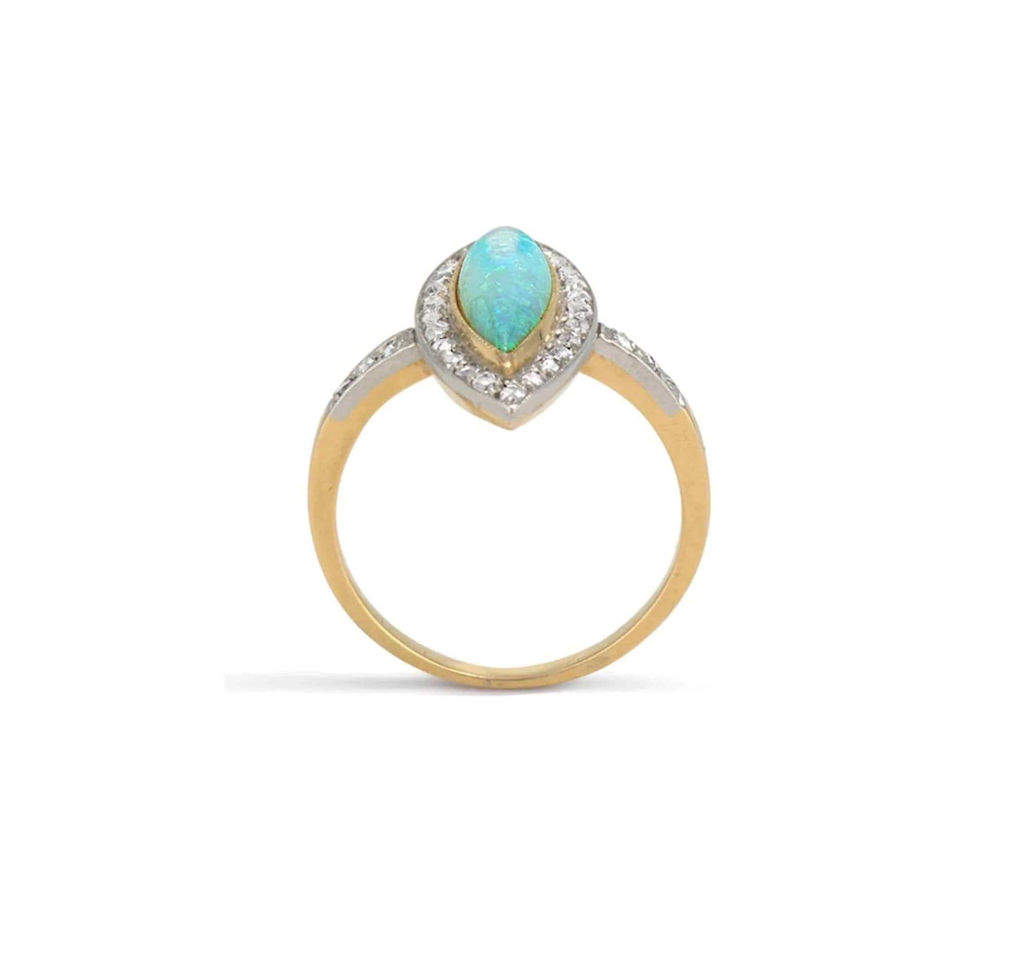 Opal & Diamond Navette Ring - Image 4