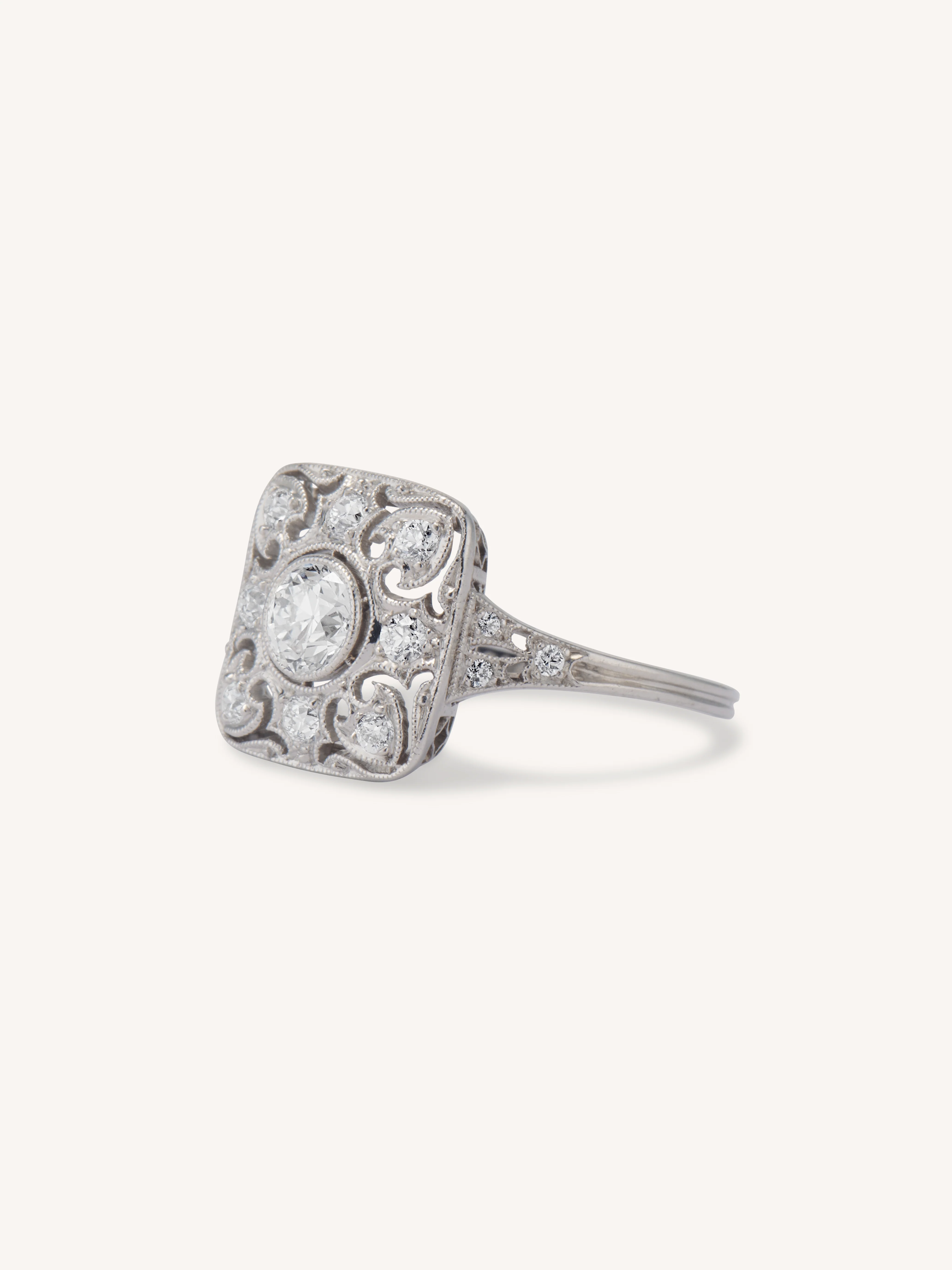 Antique Edwardian Tiffany & Co. Old European Cut Diamond Ring - Image 3