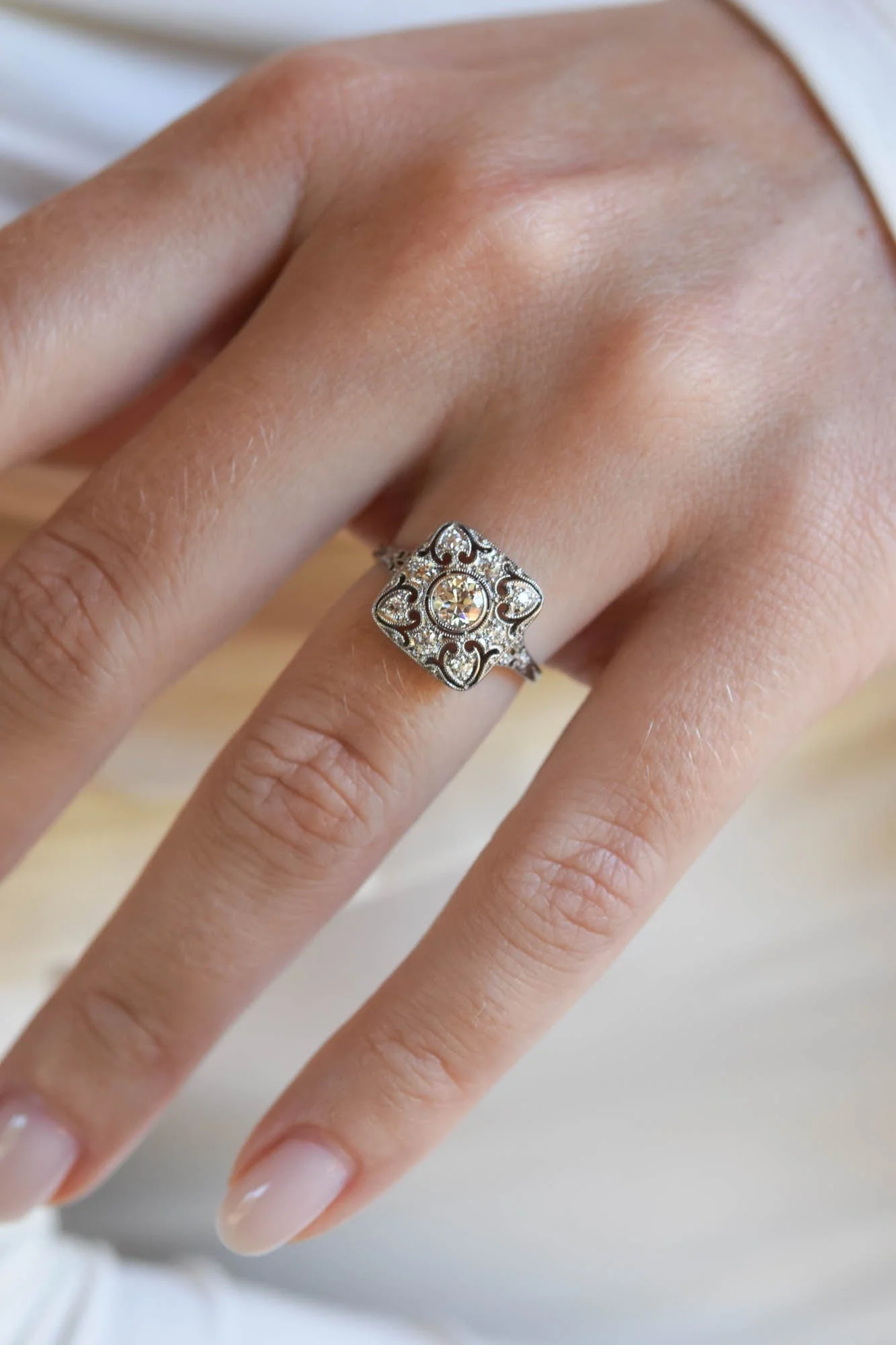 Antique Edwardian Tiffany & Co. Old European Cut Diamond Ring - Image 8