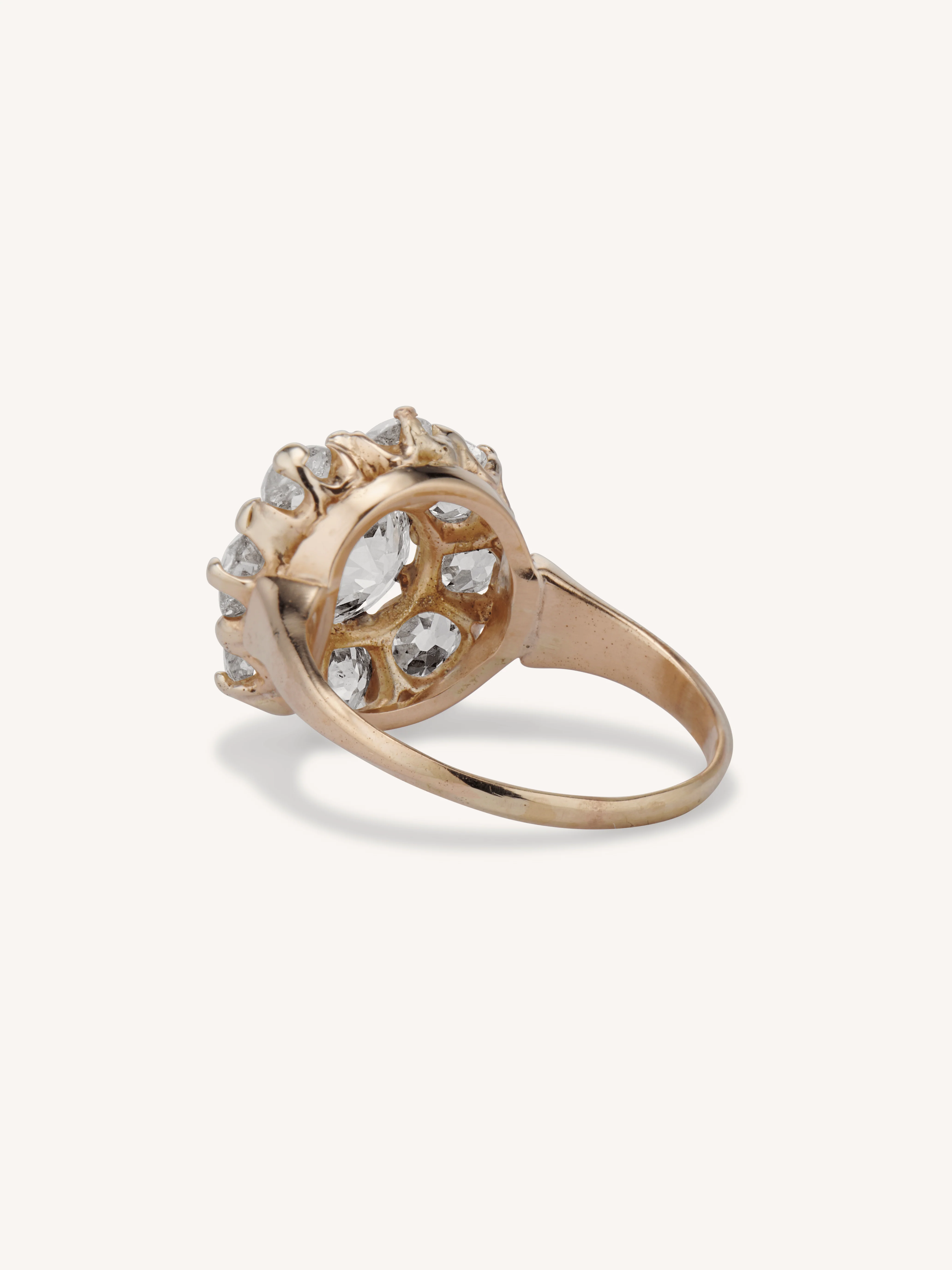 Victorian 1.31 Carat Old European Cut Diamond Cluster Antique Engagement Ring - Image 5