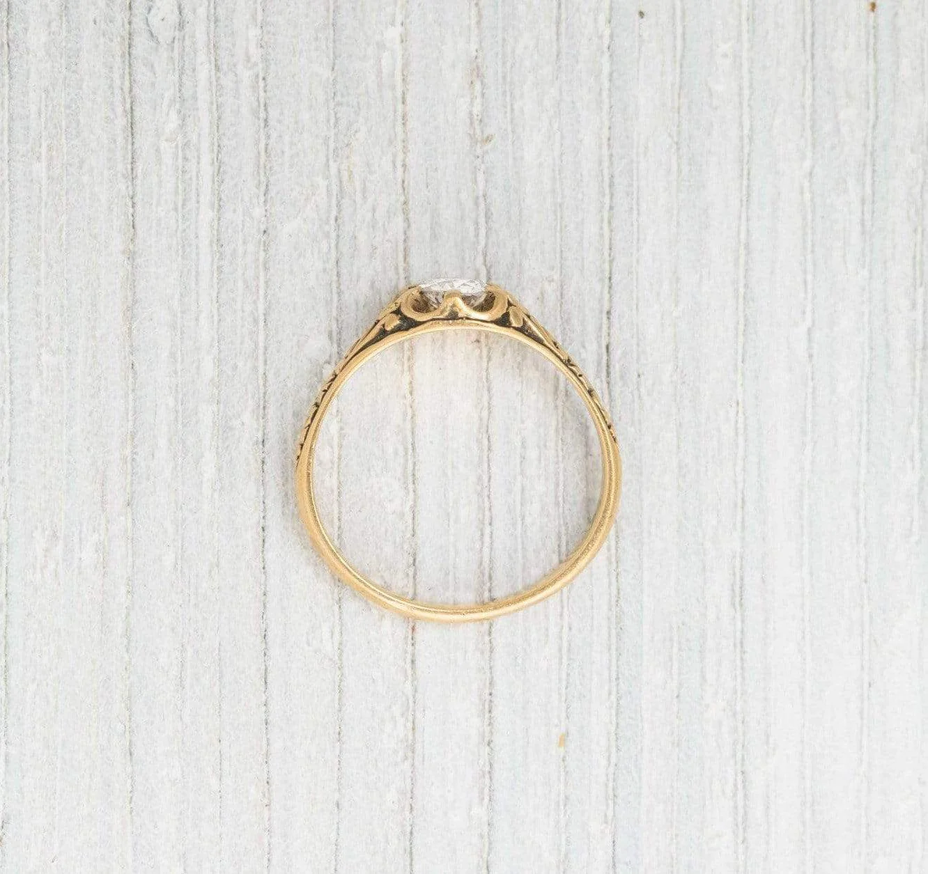 .50 Carat Antique Victorian Diamond & Gold Buttercup Engagement Ring - Image 4
