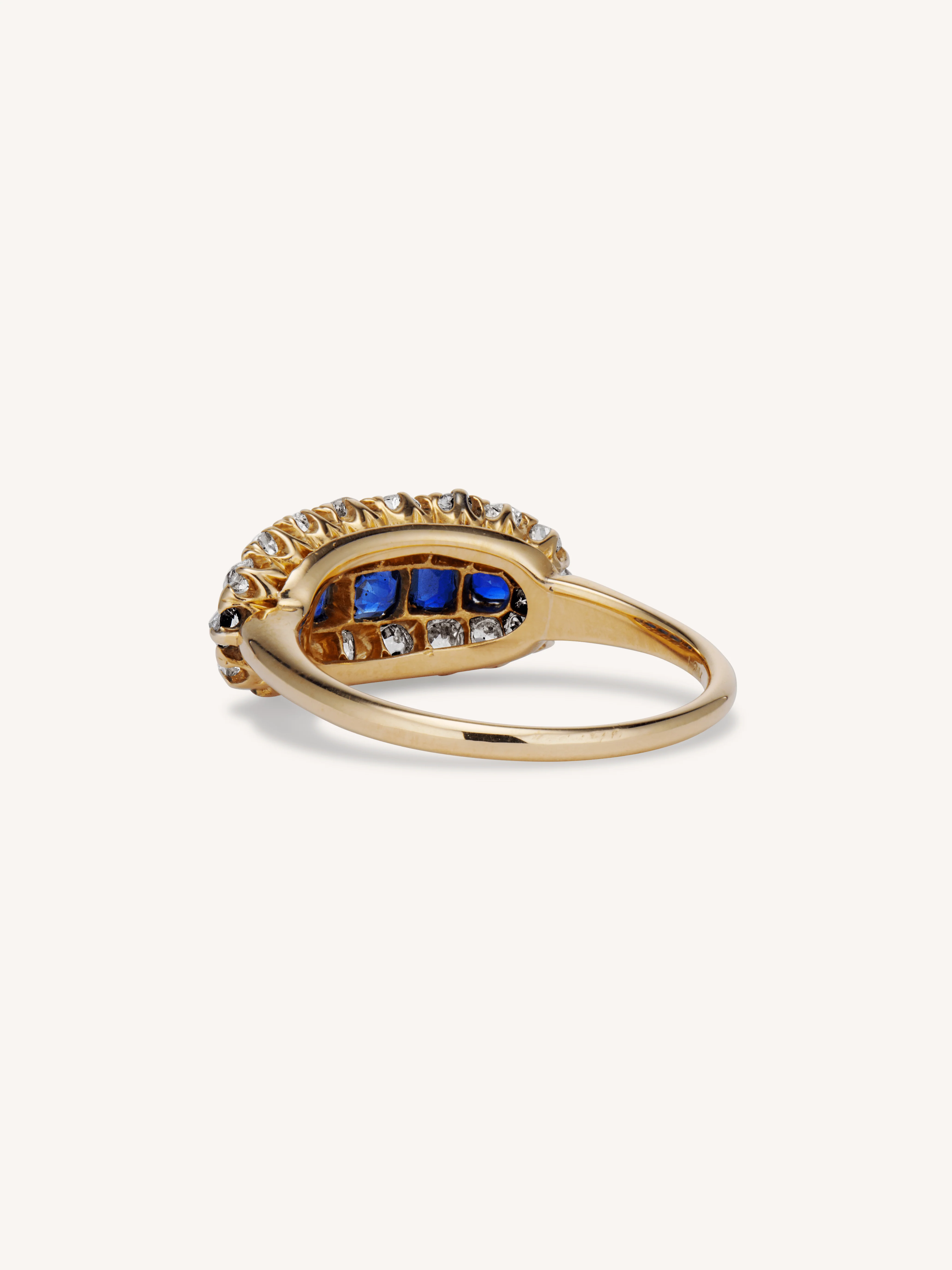 Victorian Antique Five Stone Sapphire Cluster Ring - Image 4