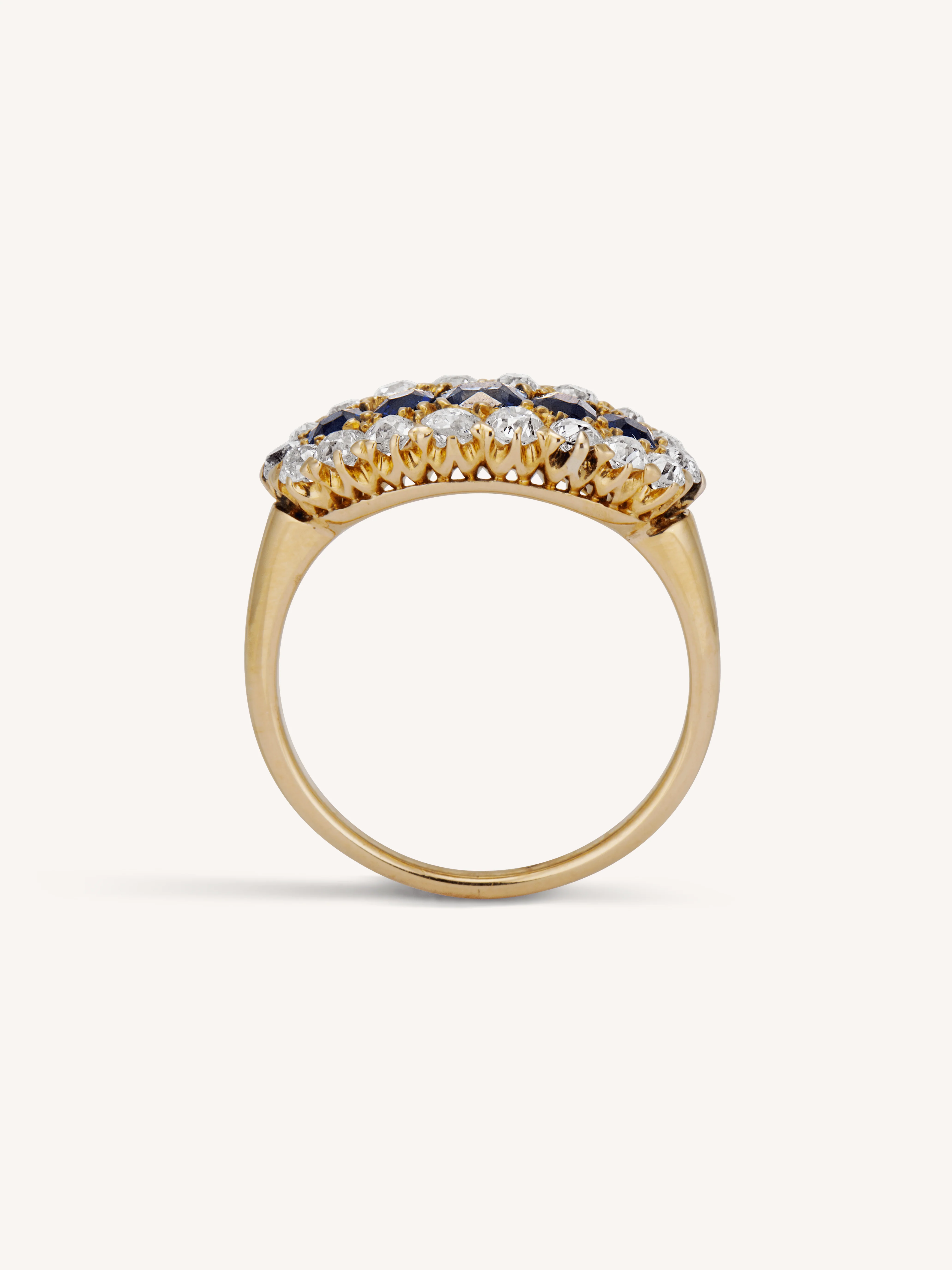 Victorian Antique Five Stone Sapphire Cluster Ring - Image 5