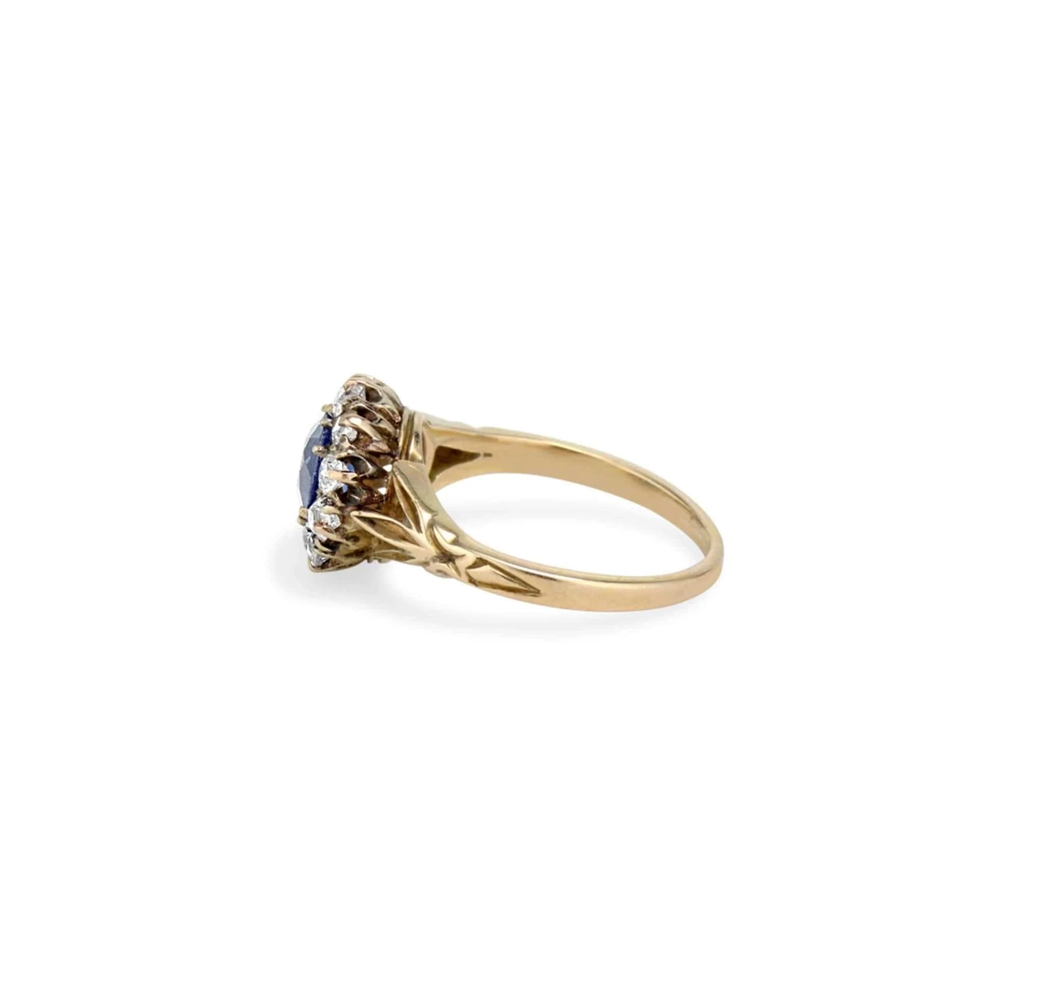 Antique Victorian Sapphire and Diamond Ring - Image 2