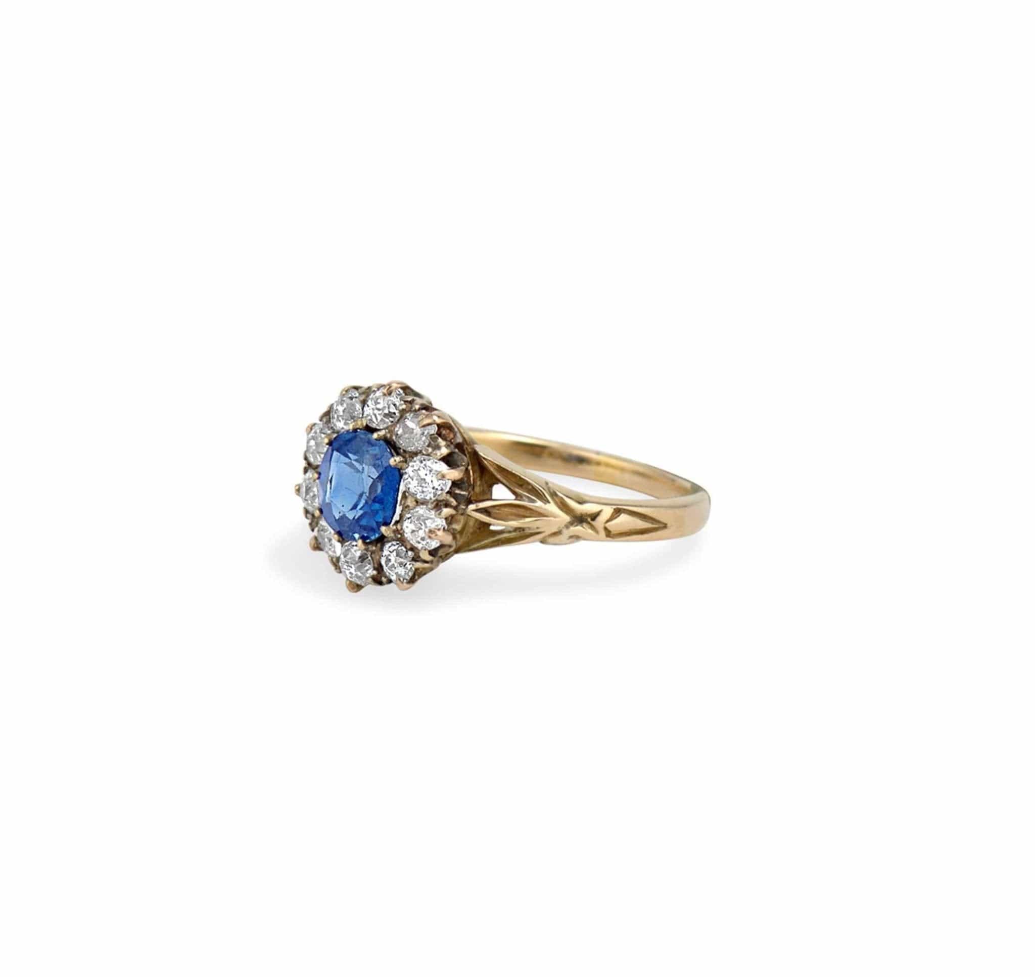 Antique Victorian Sapphire and Diamond Ring - Image 4