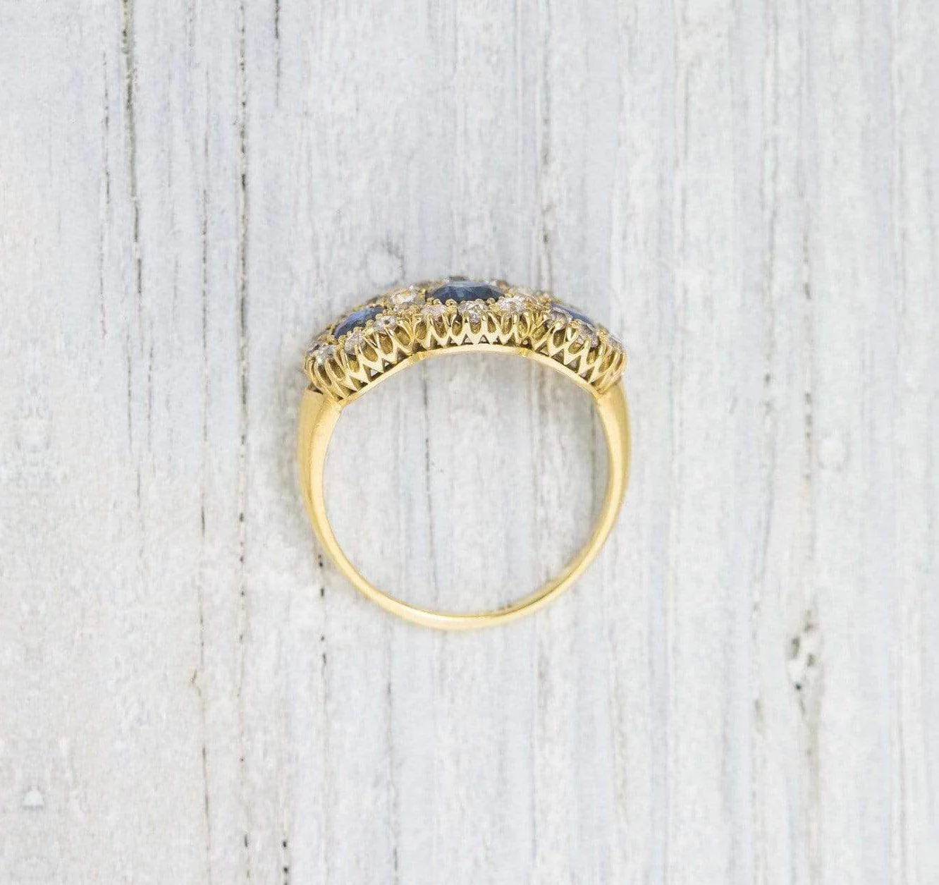 Antique Victorian Sapphire & Diamond Ring - Image 4