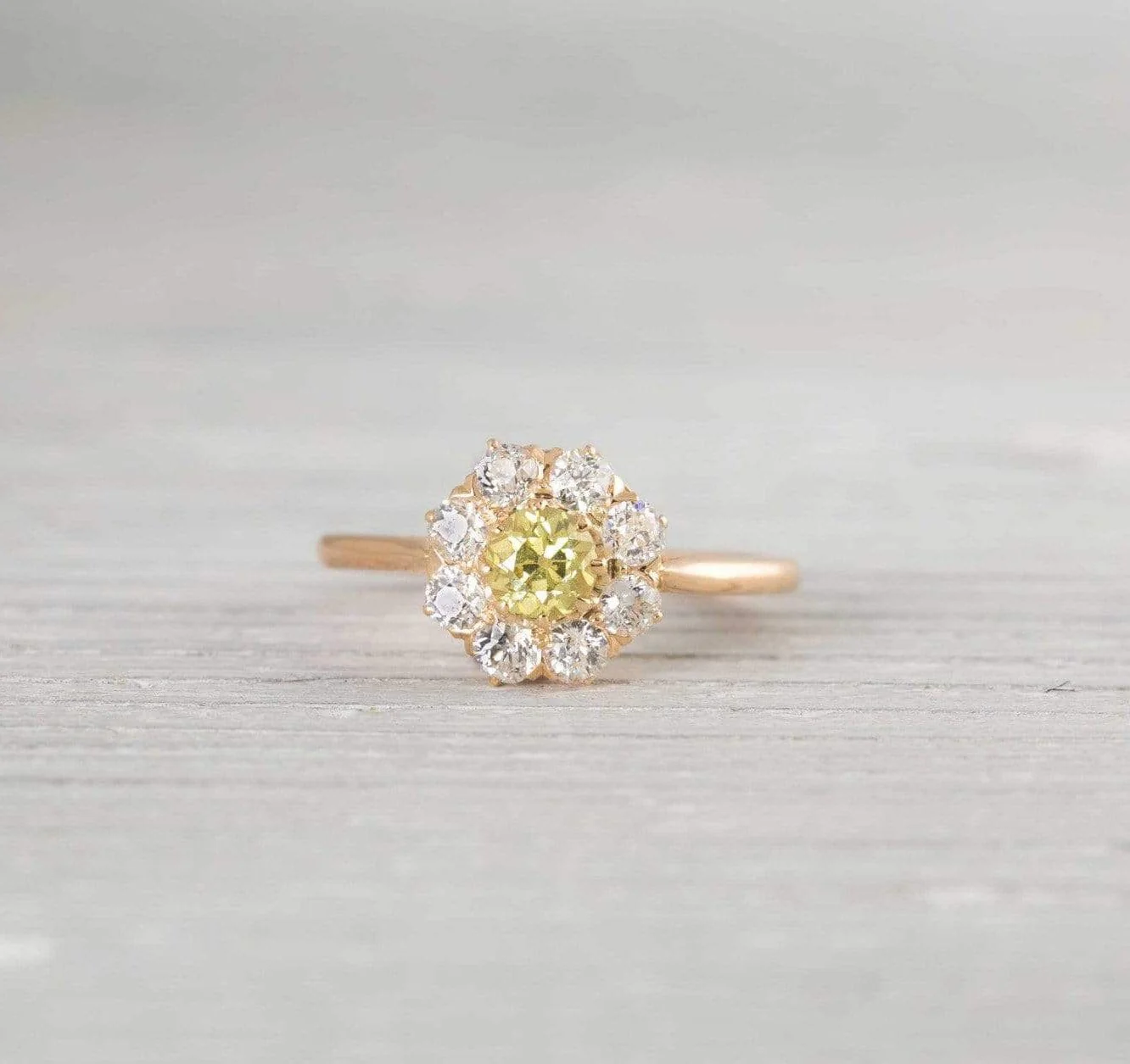 Antique Victorian Yellow Diamond Engagement Ring - Image 2