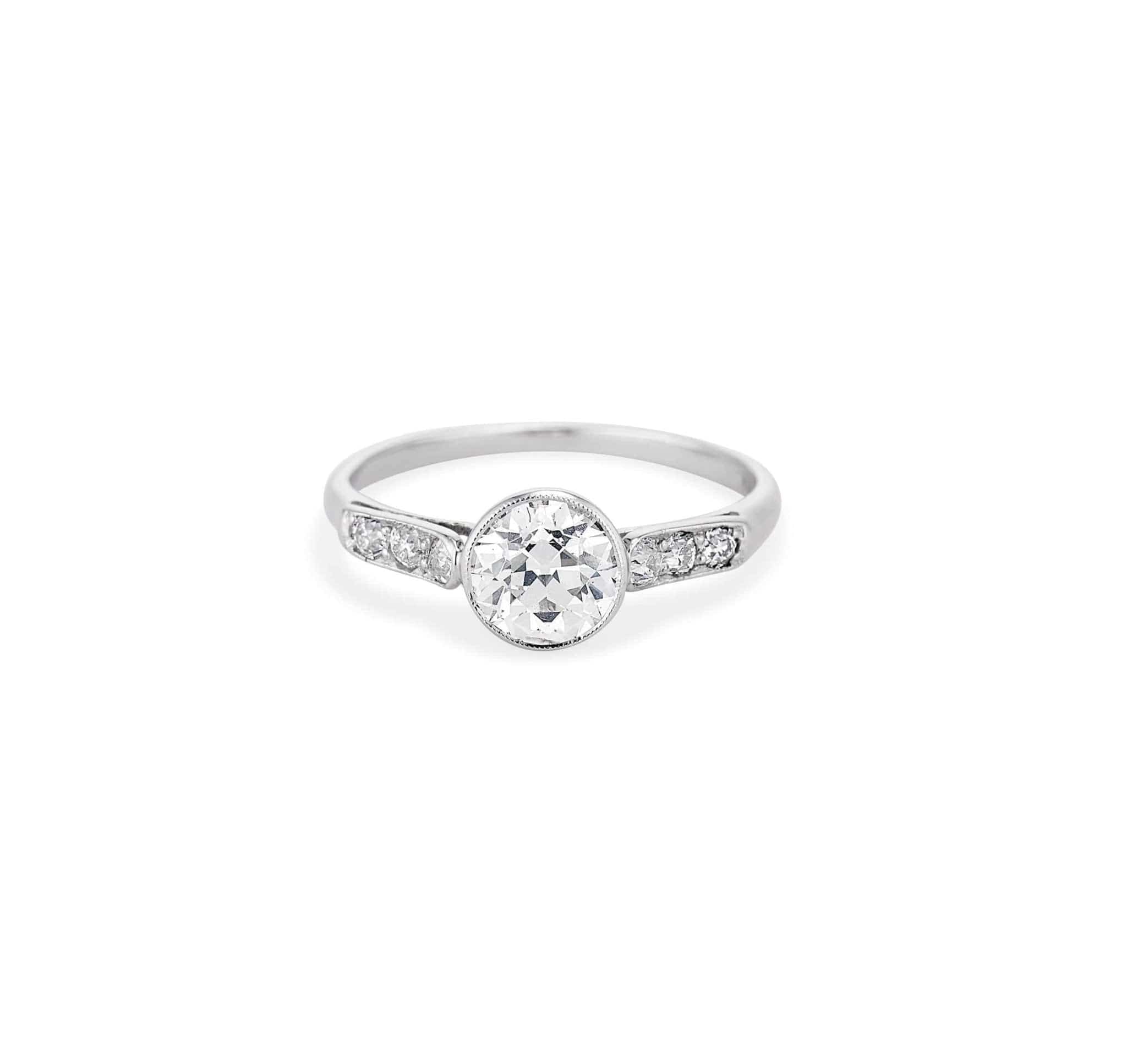 Art Deco 1.04 Carat Old European Cut Diamond Ring - Image 2