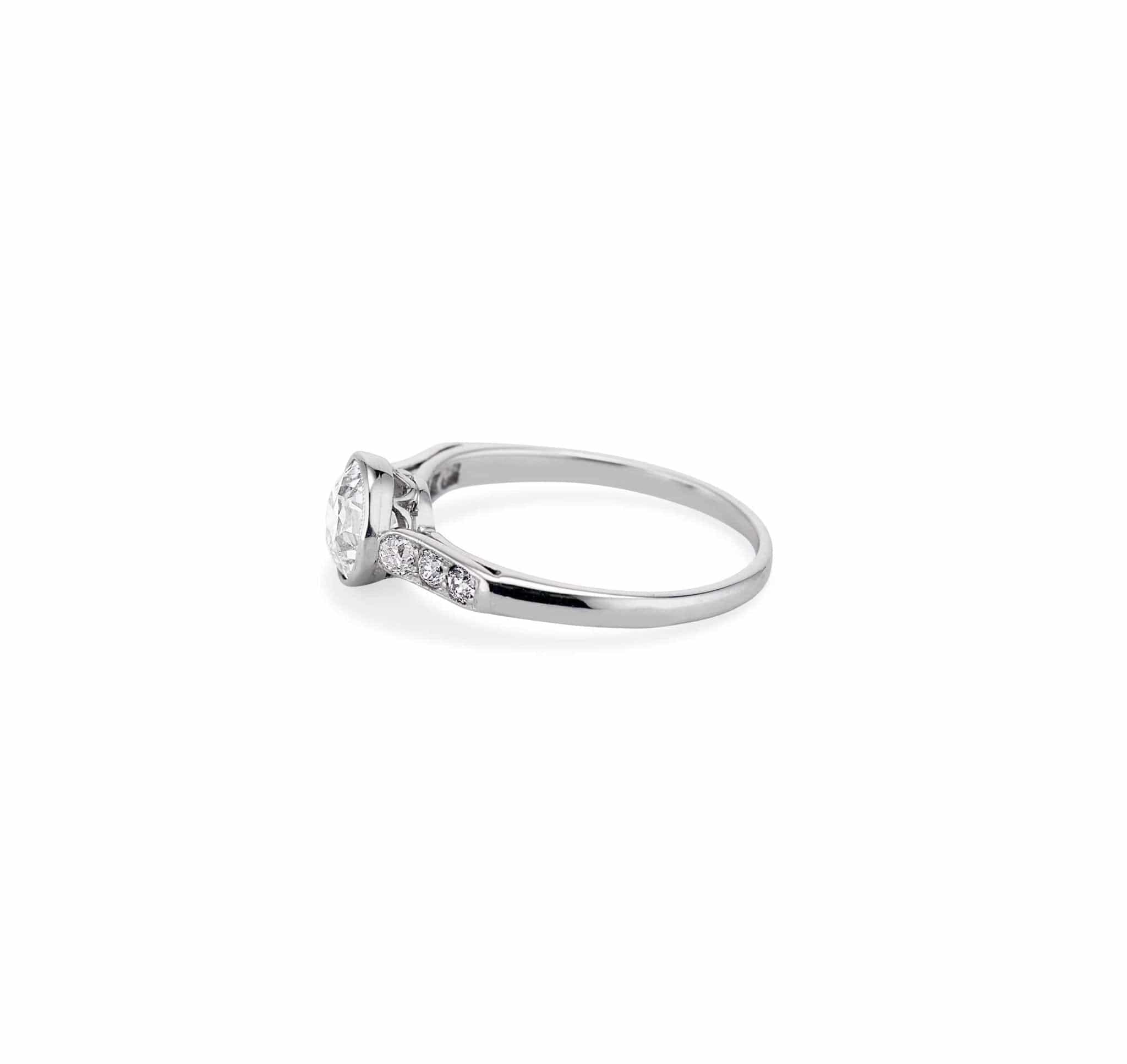 Art Deco 1.04 Carat Old European Cut Diamond Ring - Image 3