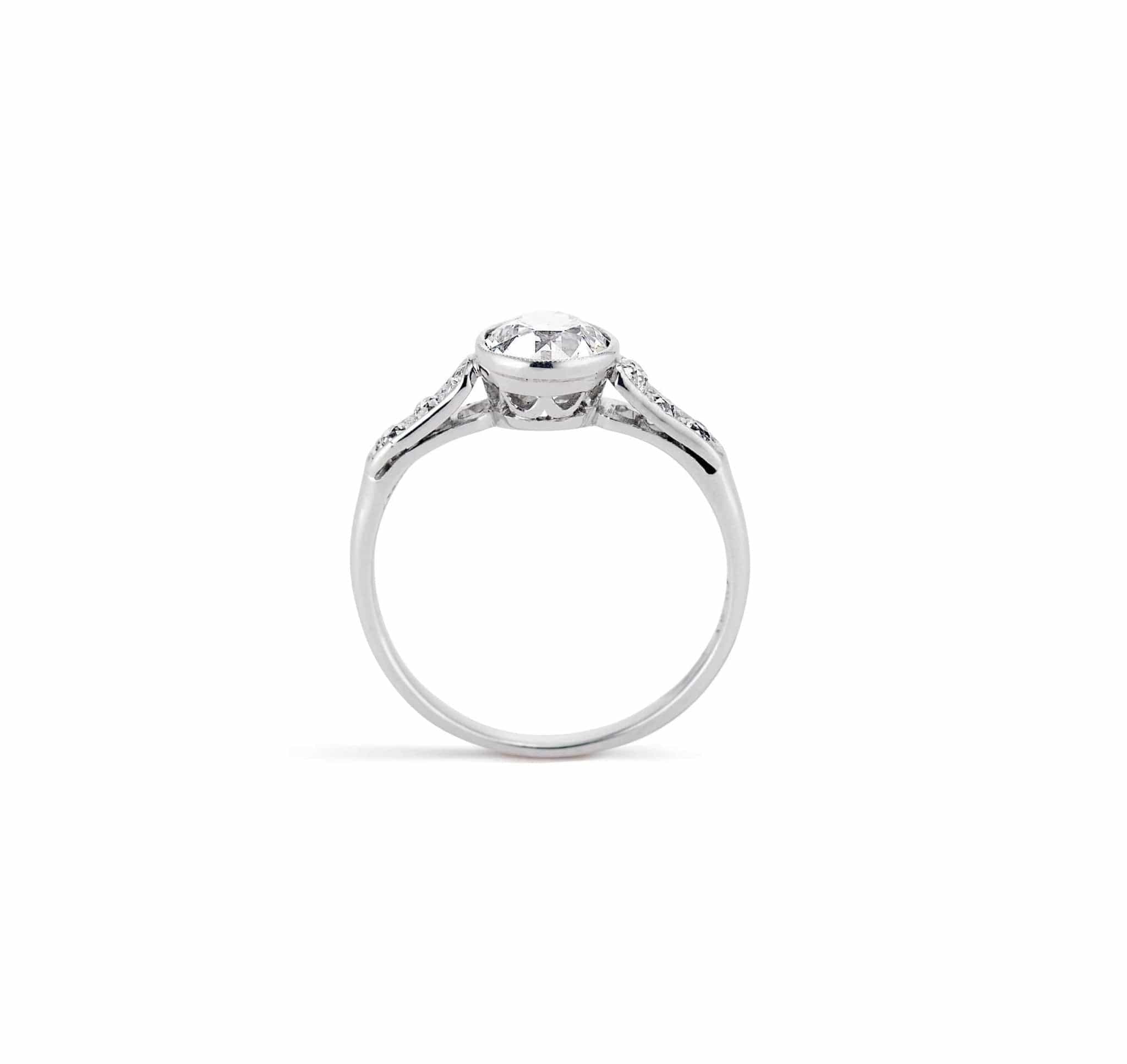 Art Deco 1.04 Carat Old European Cut Diamond Ring - Image 4