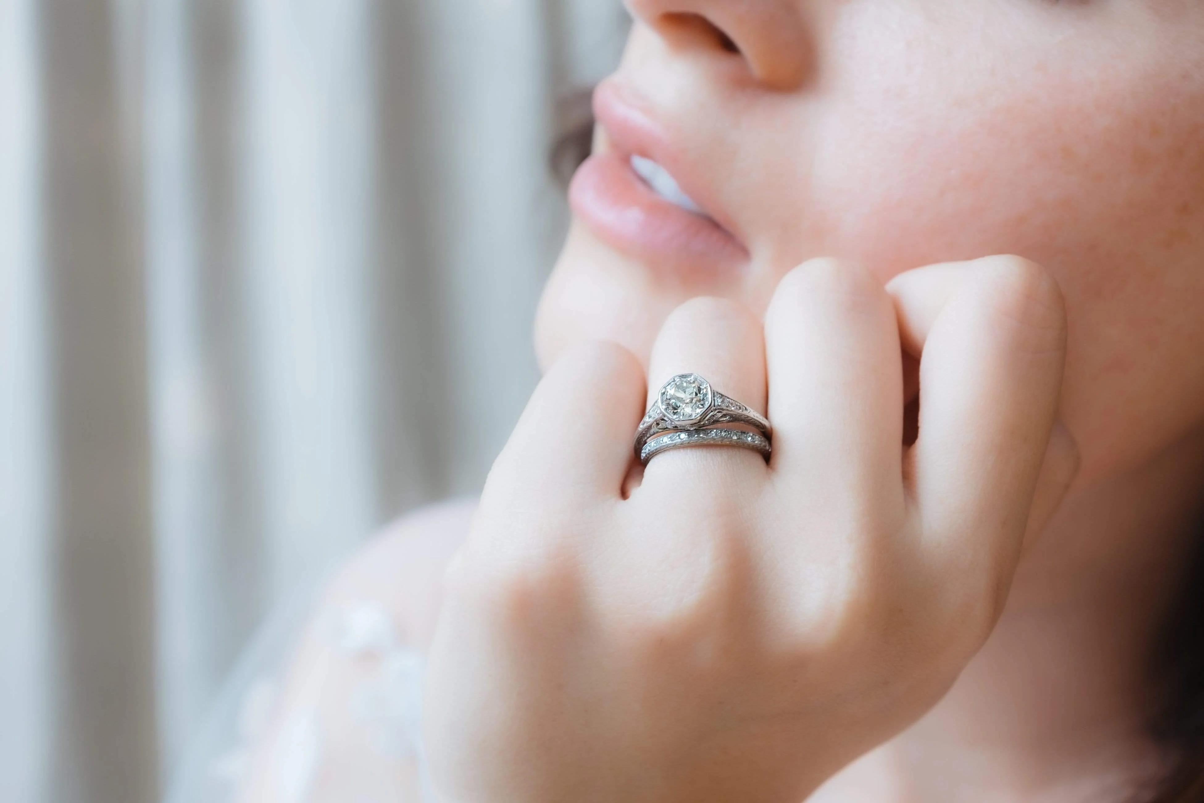 Art Deco 1.10 Carat Old European Cut Diamond Solitaire Engagement Ring - Image 5