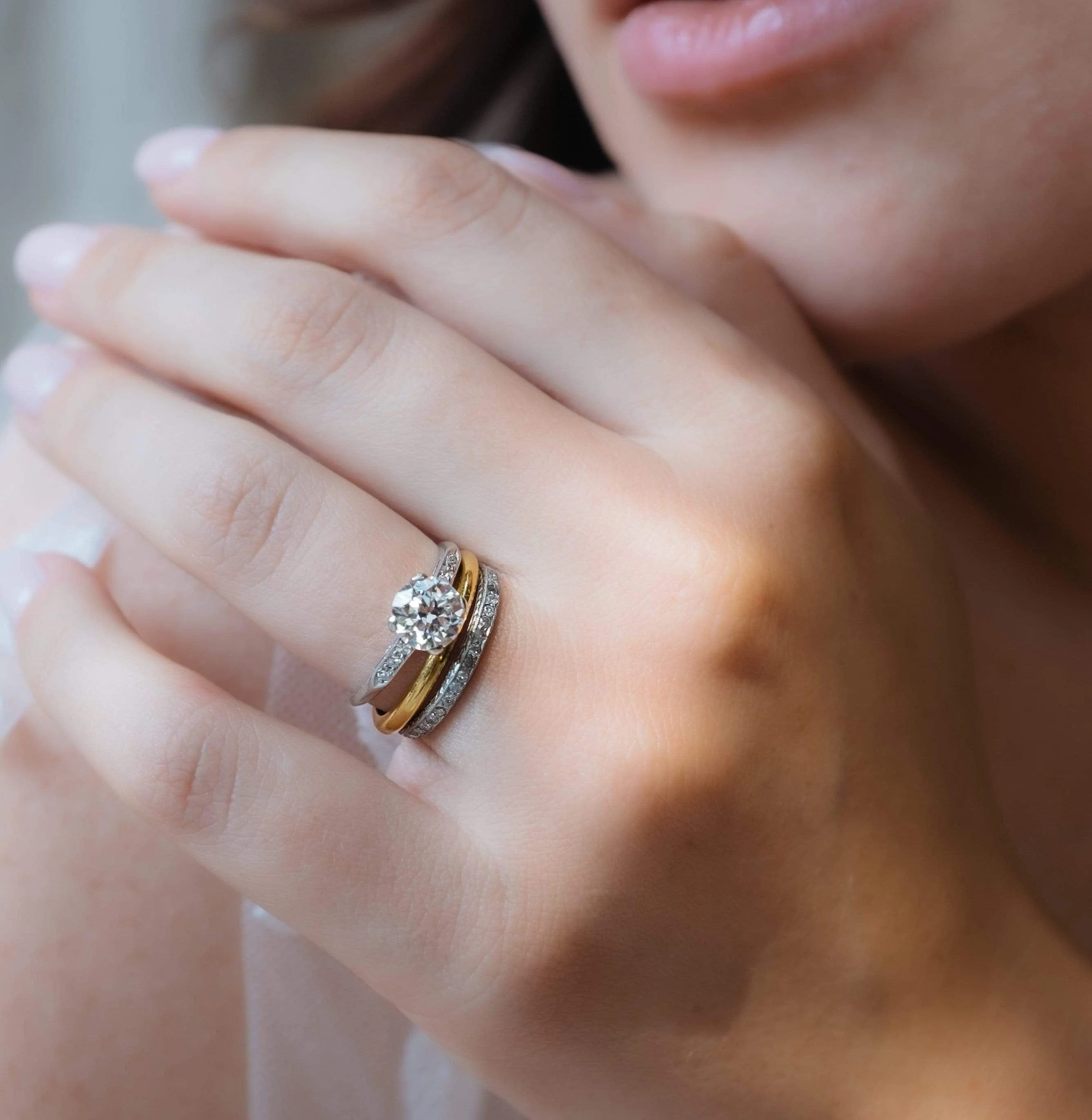 Art Deco 1.18 Carat Transitional Diamond and Platinum Solitaire Engagement Ring - Image 6