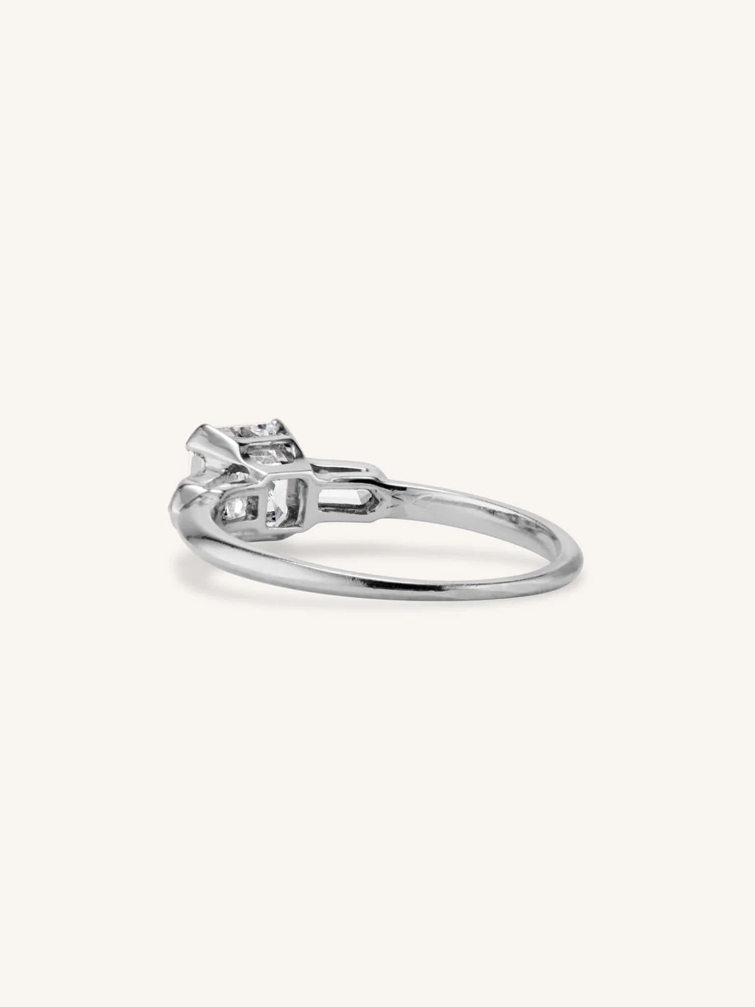 Art Deco 1.20 Carat Asscher Cut Diamond Engagement Ring - Image 4