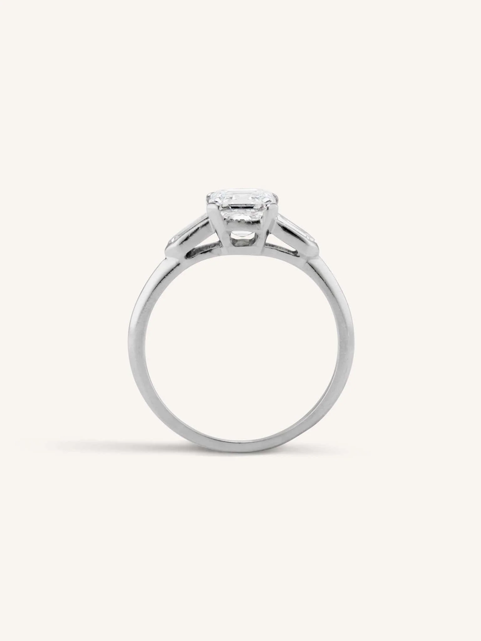 Art Deco 1.20 Carat Asscher Cut Diamond Engagement Ring - Image 5