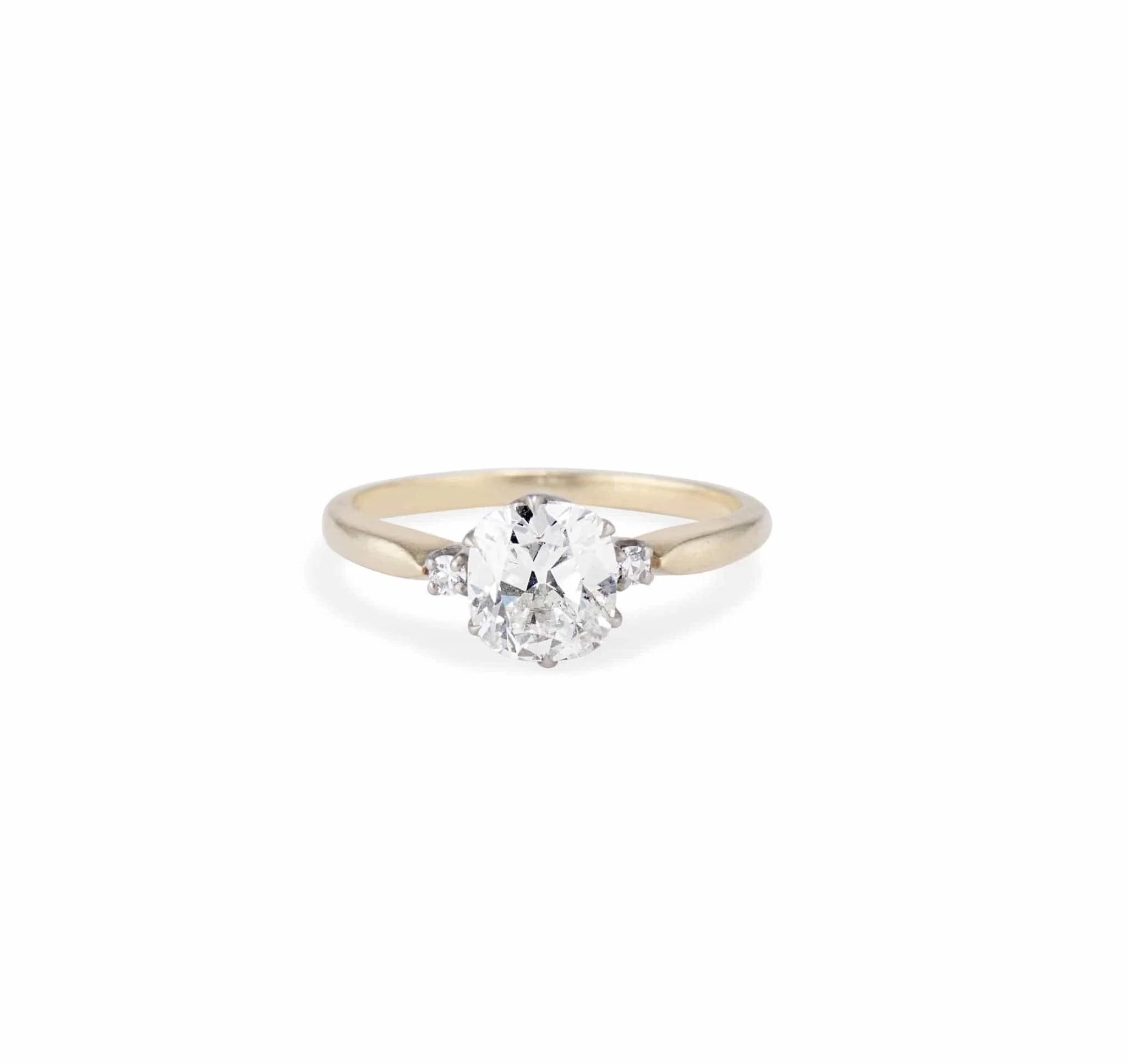 Art Deco Byard F. Brogan 1.63 Carat Cushion Cut Diamond Engagement Ring - Image 2
