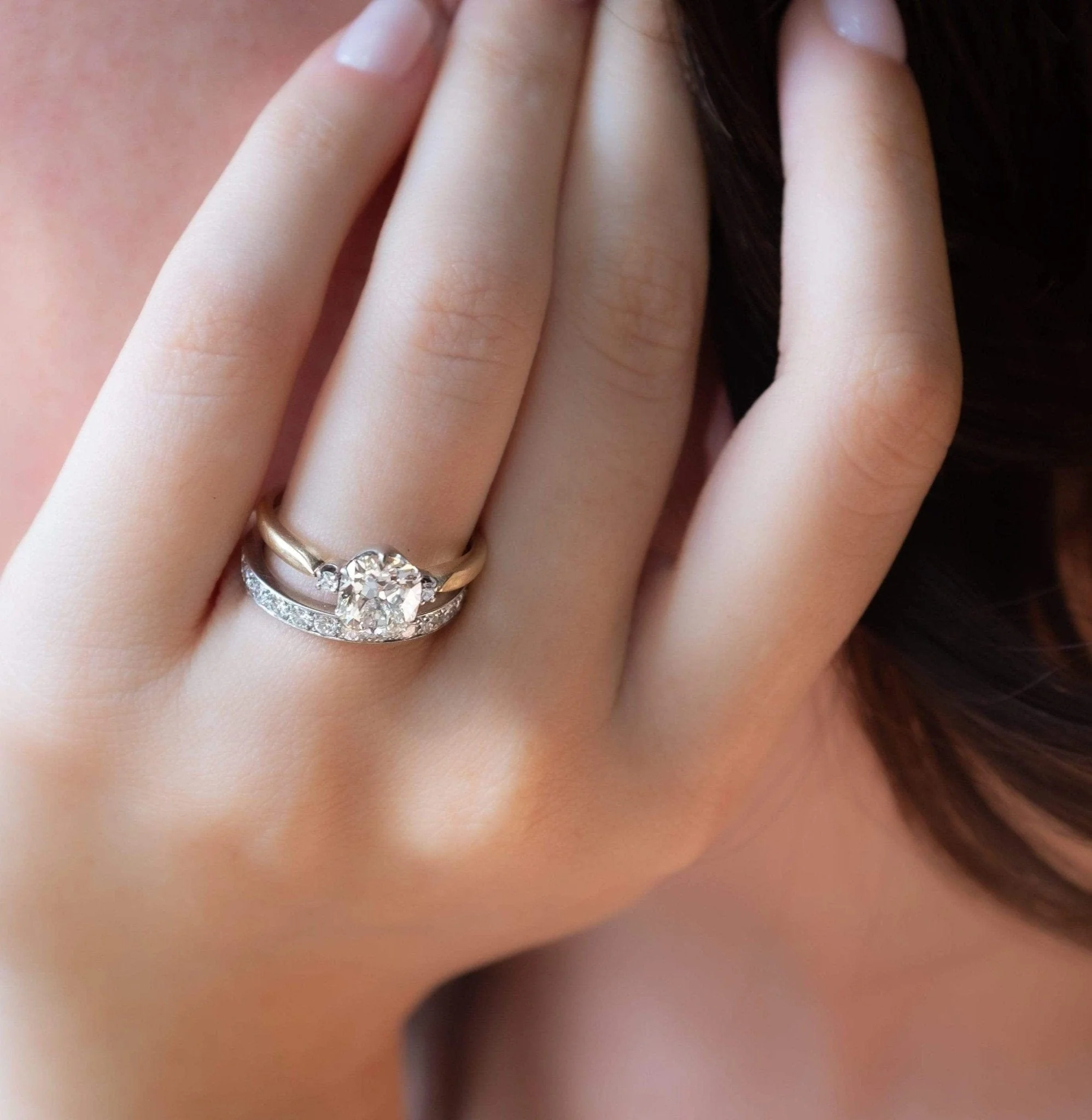 Art Deco Byard F. Brogan 1.63 Carat Cushion Cut Diamond Engagement Ring - Image 8