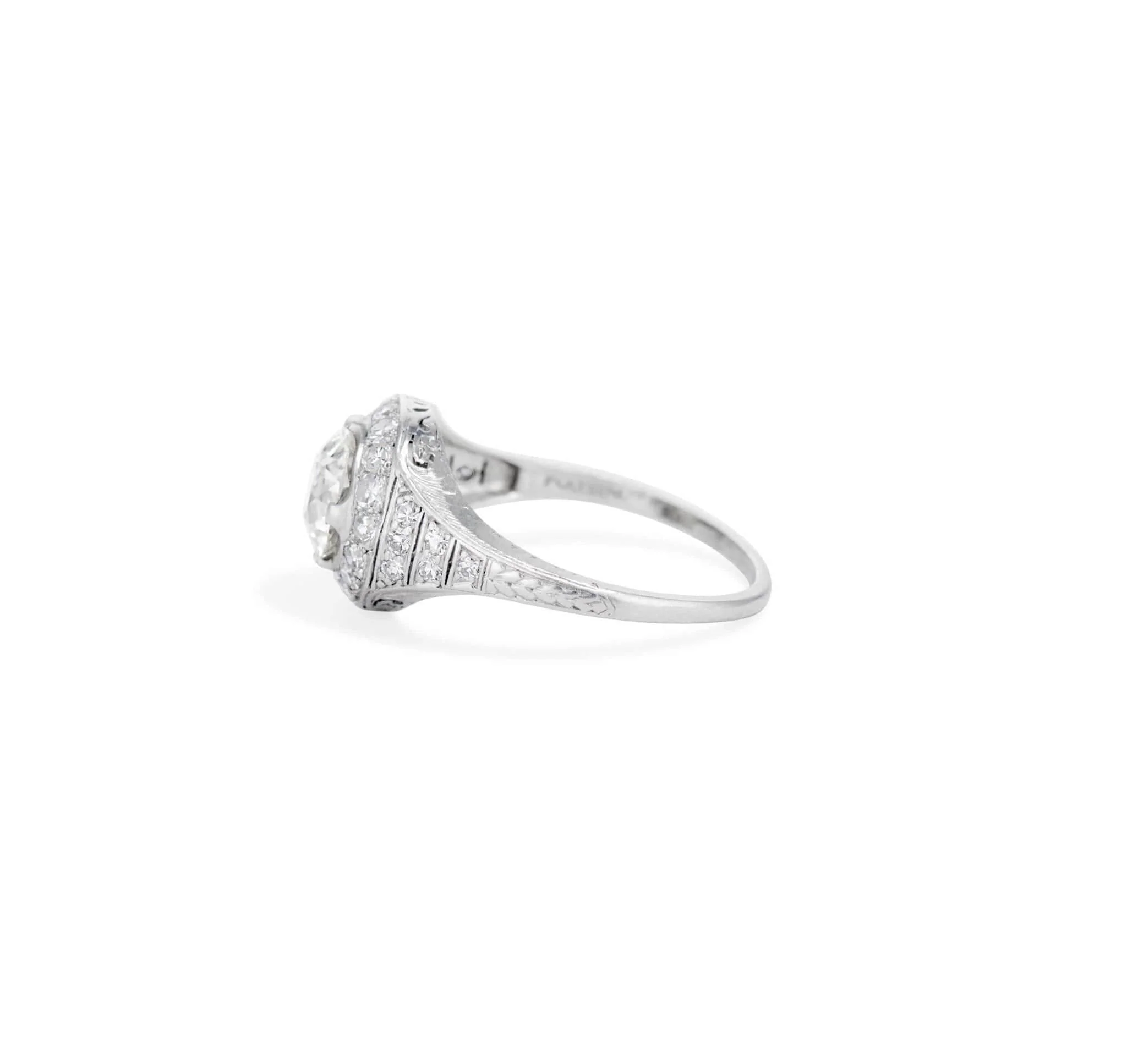 Art Deco 1.71 Carat Old European Cut Diamond Ring - Image 3