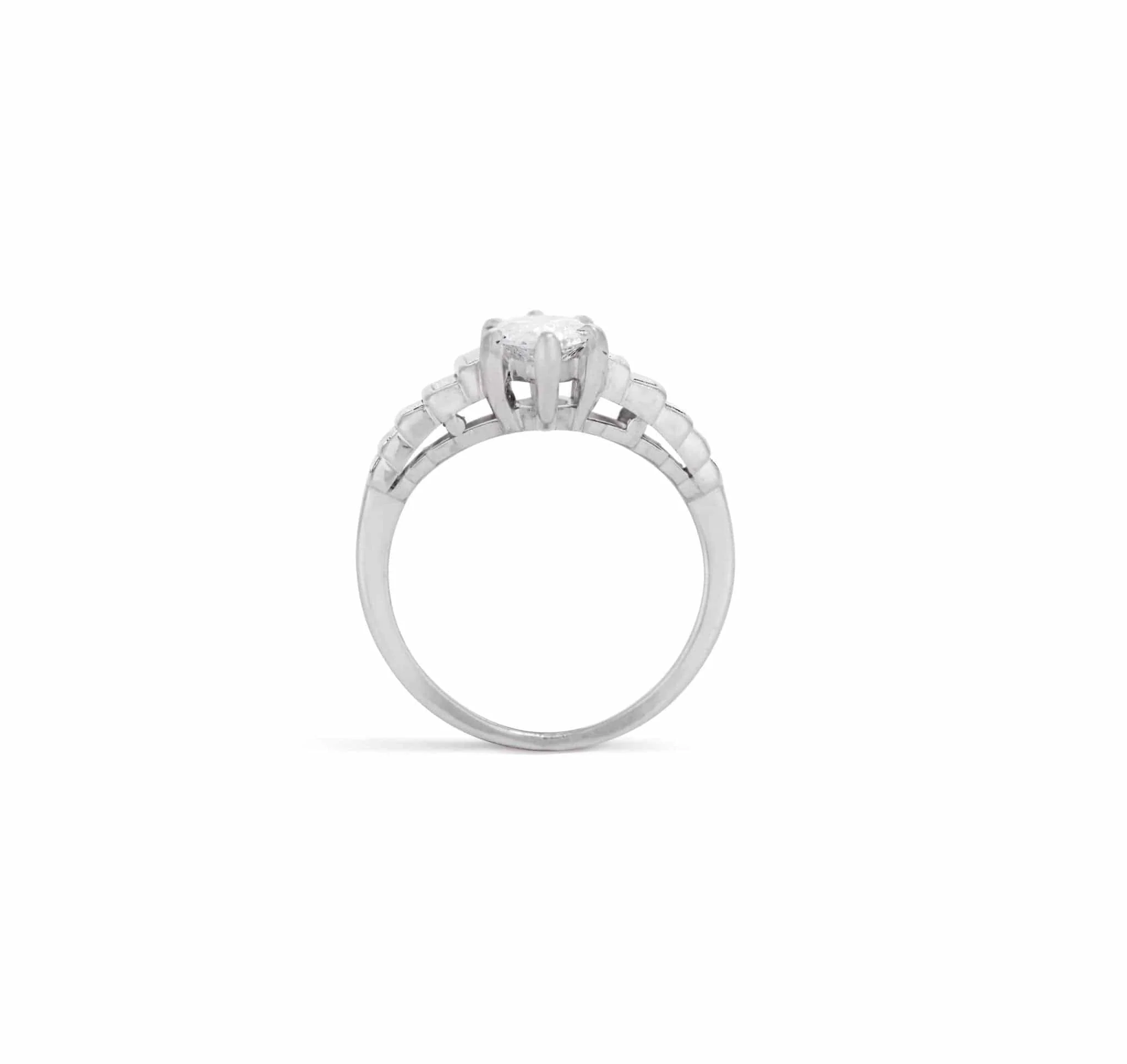 Art Deco 1.83 Carat Marquise Diamond Ring - Image 4