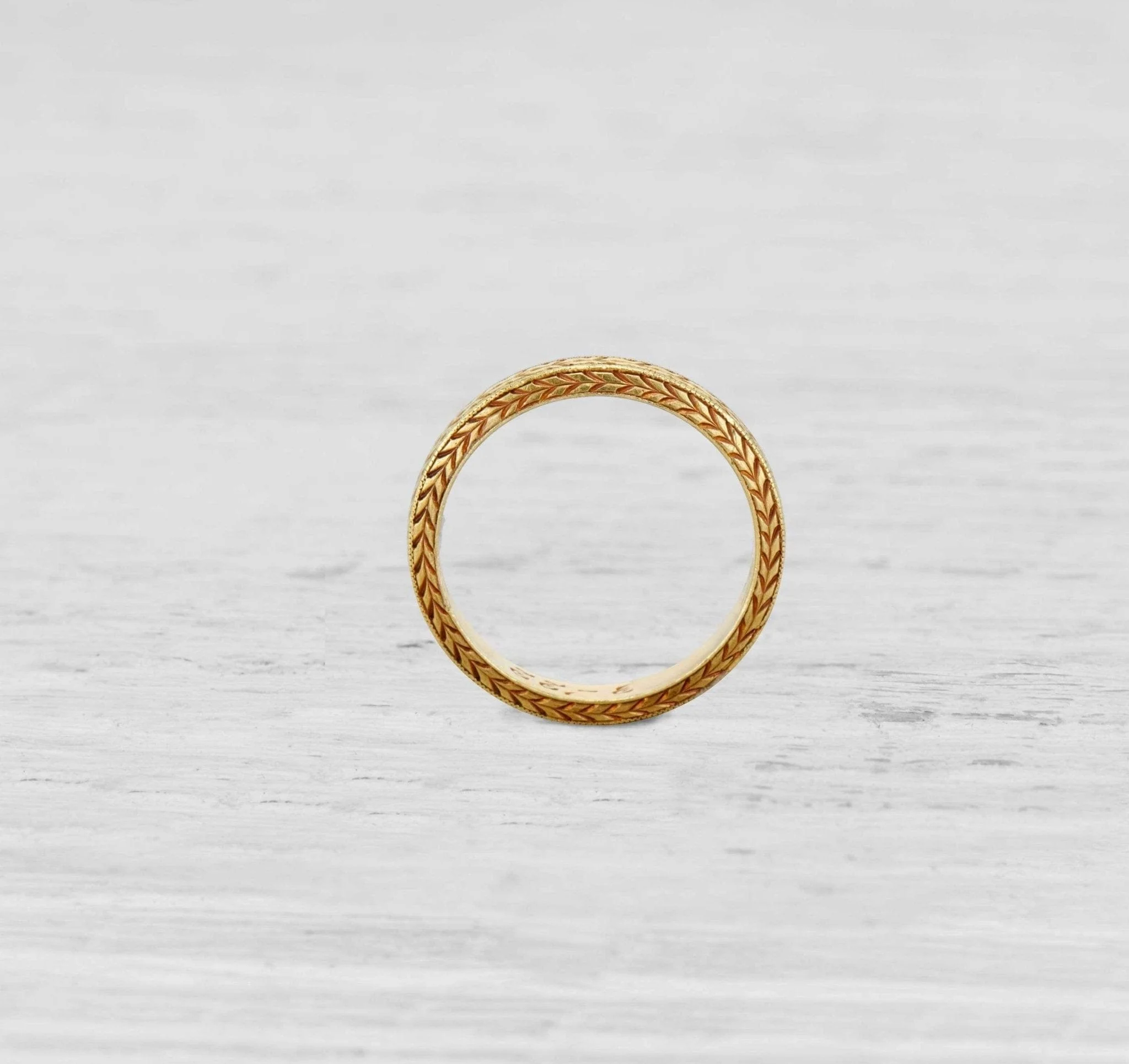 ART DECO 18K YELLOW GOLD WEDDING BAND - Image 2