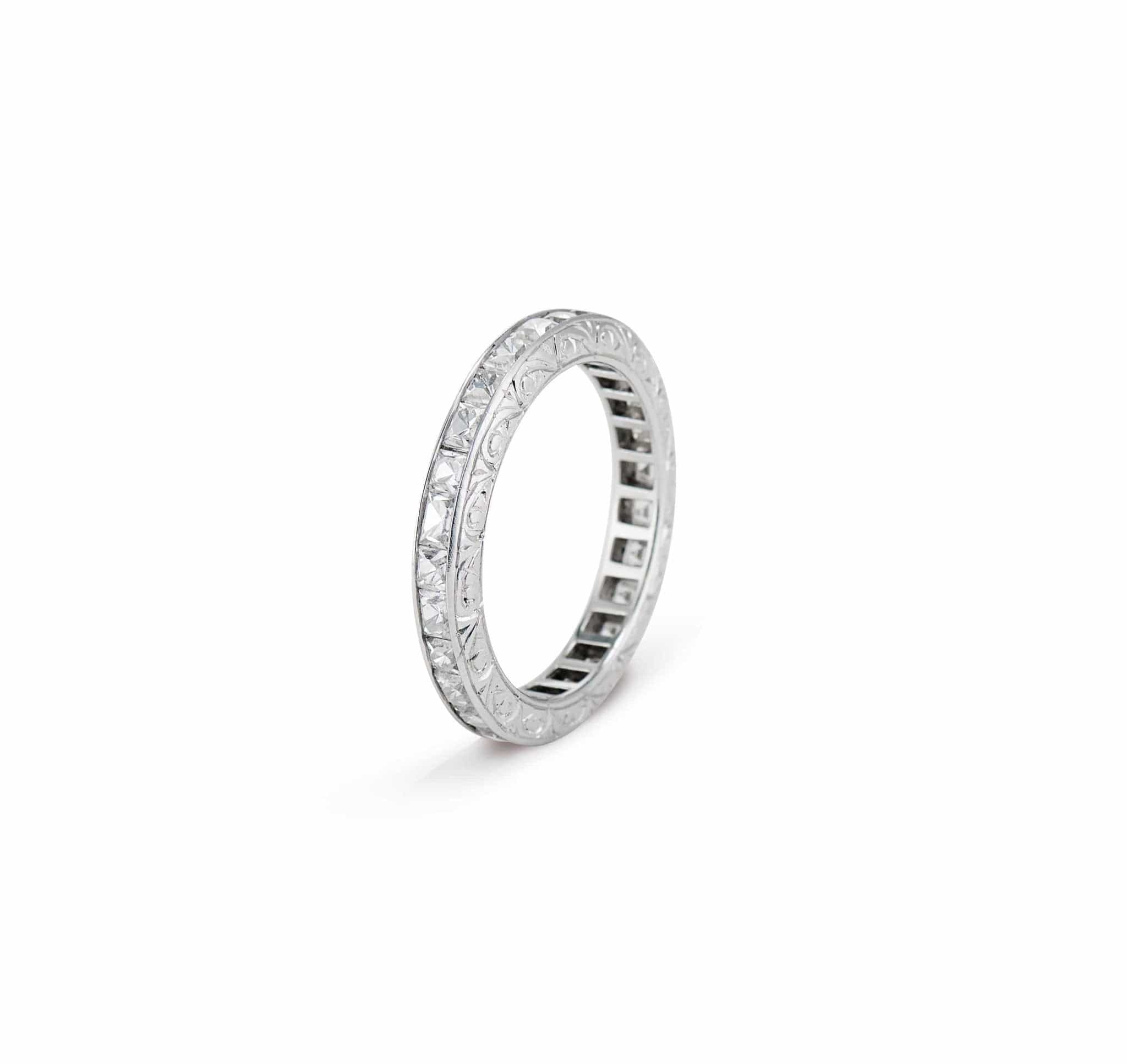 Art Deco 2.00 Carat French Cut Diamond Eternity Band PAYMENT 1 of 3 - Image 3