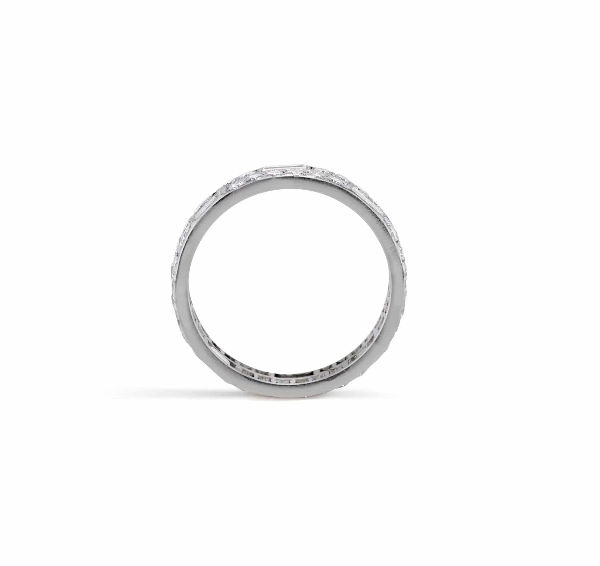 Art Deco 2.00 Carat Transitional and Baguette-Cut Wedding Band - Image 2