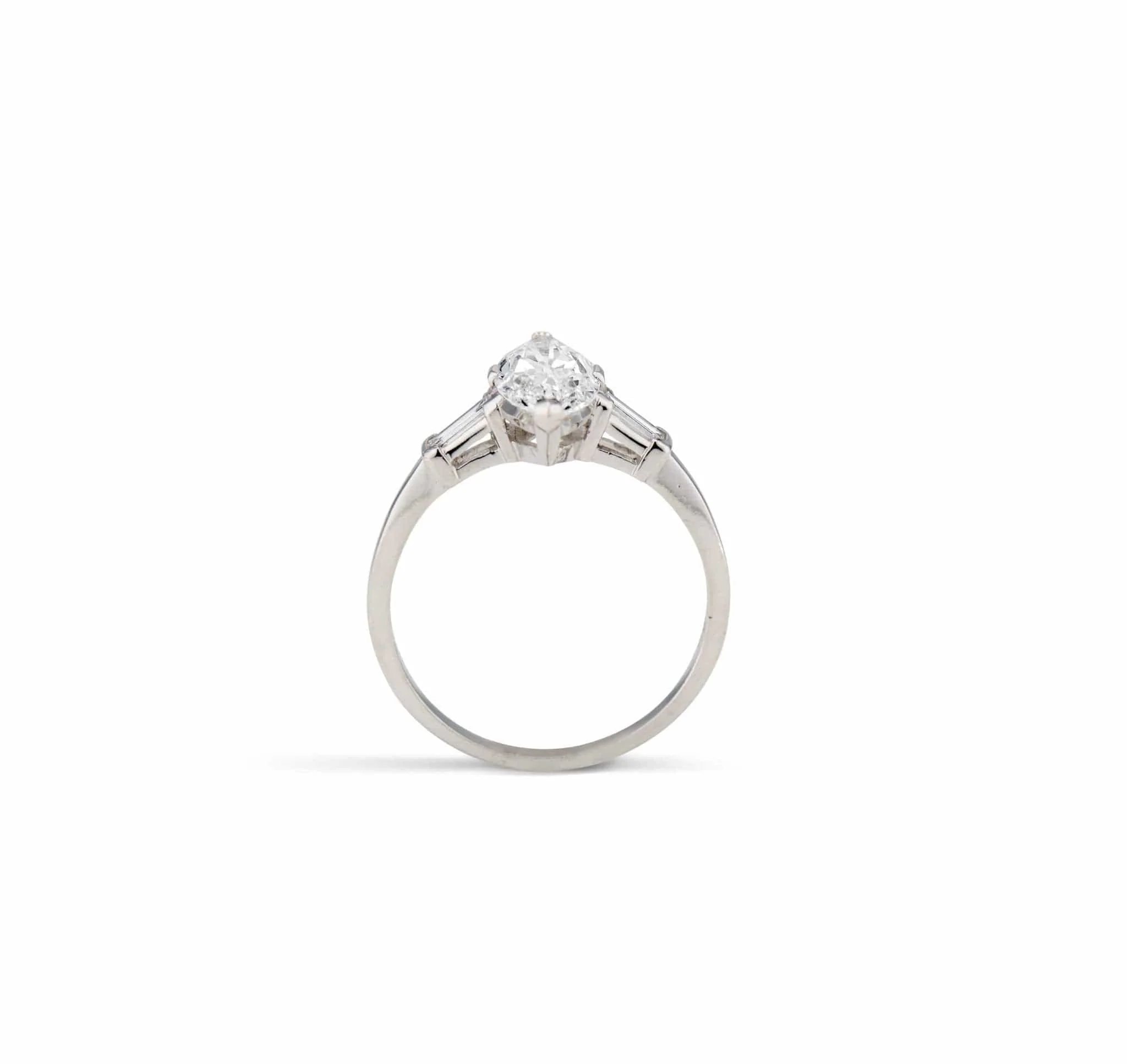 Art Deco 2.02 Marquise Diamond Engagement Ring - Image 4