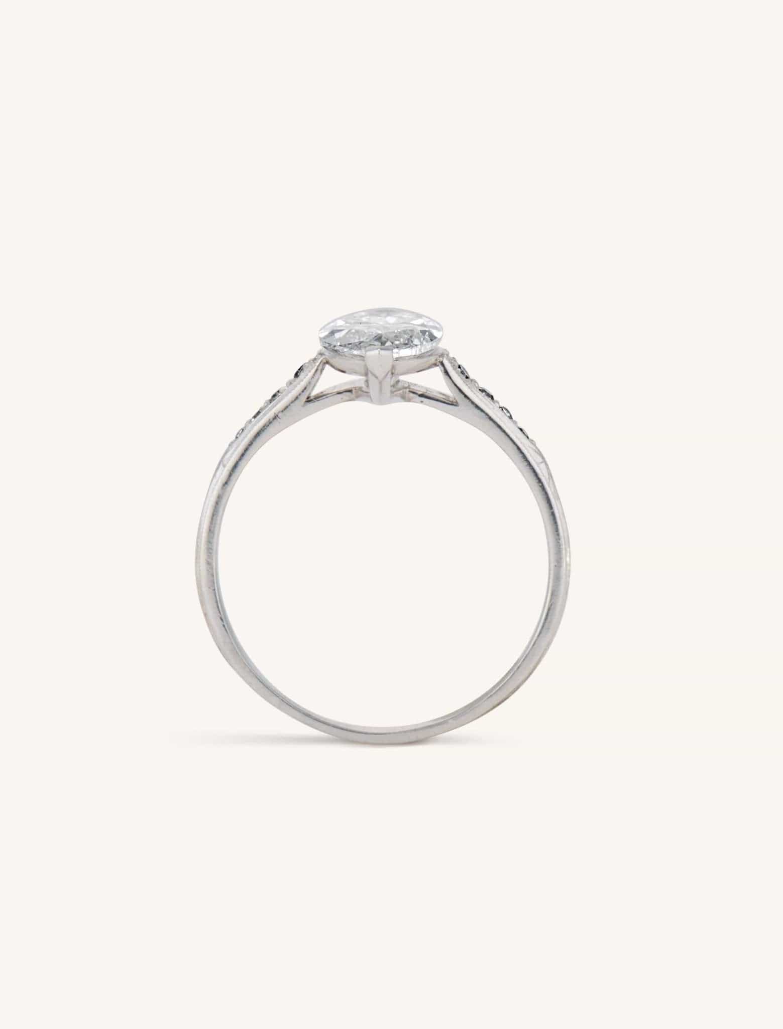 Marcus & Co. 2.06 Carat Marquise Diamond Vintage Engagement Ring - Image 6