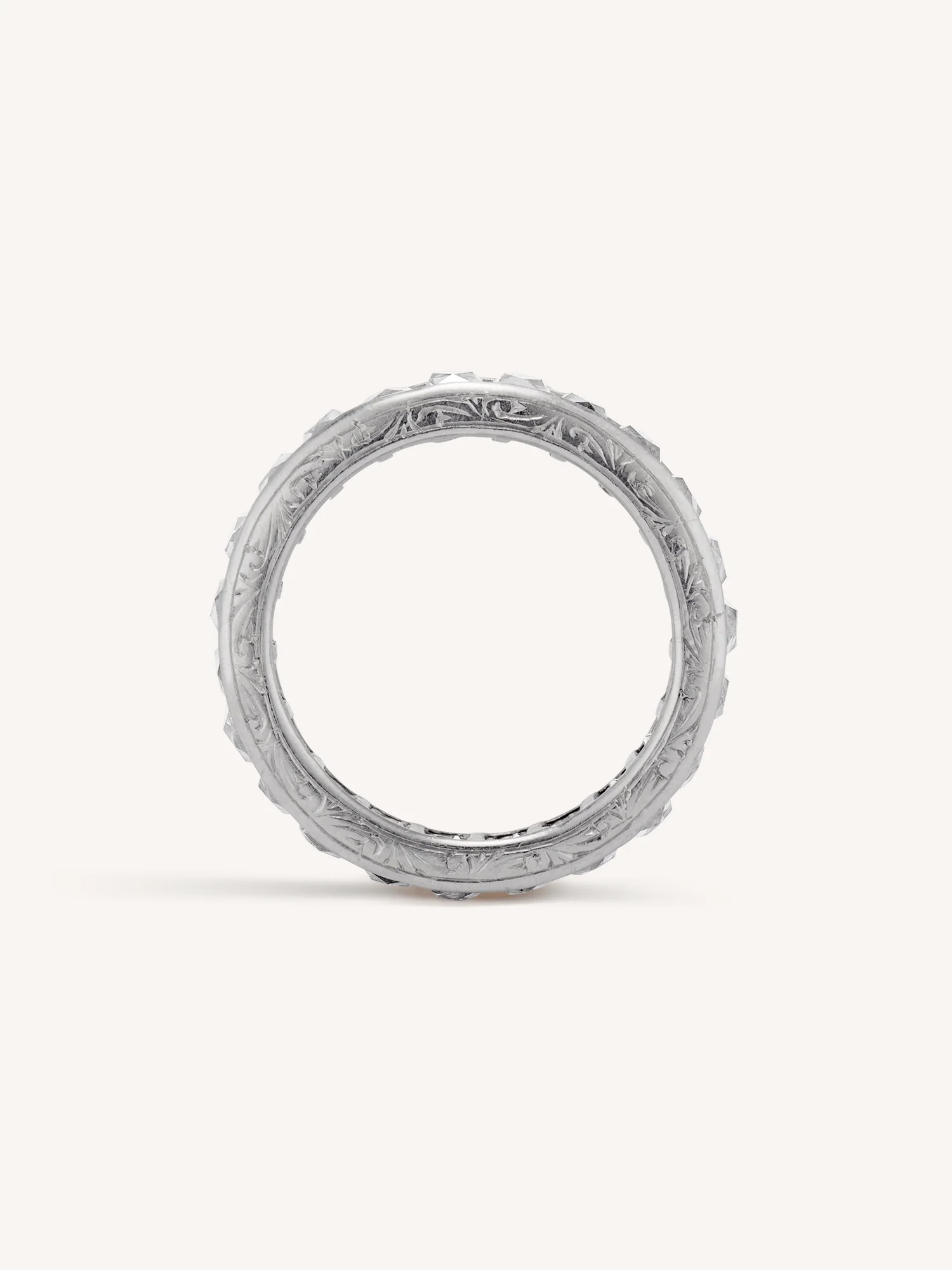 Iconic Art Deco 4 Carat French Cut Diamond Vintage Eternity Band - Size 5.25 - Image 5