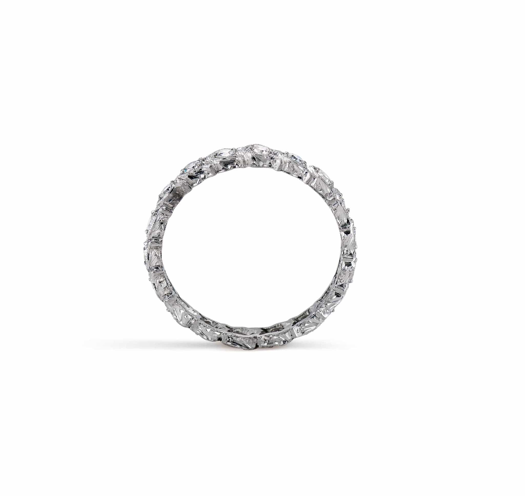 Art Deco .60 Carat Single-Cut Diamond Eternity Band - Image 2