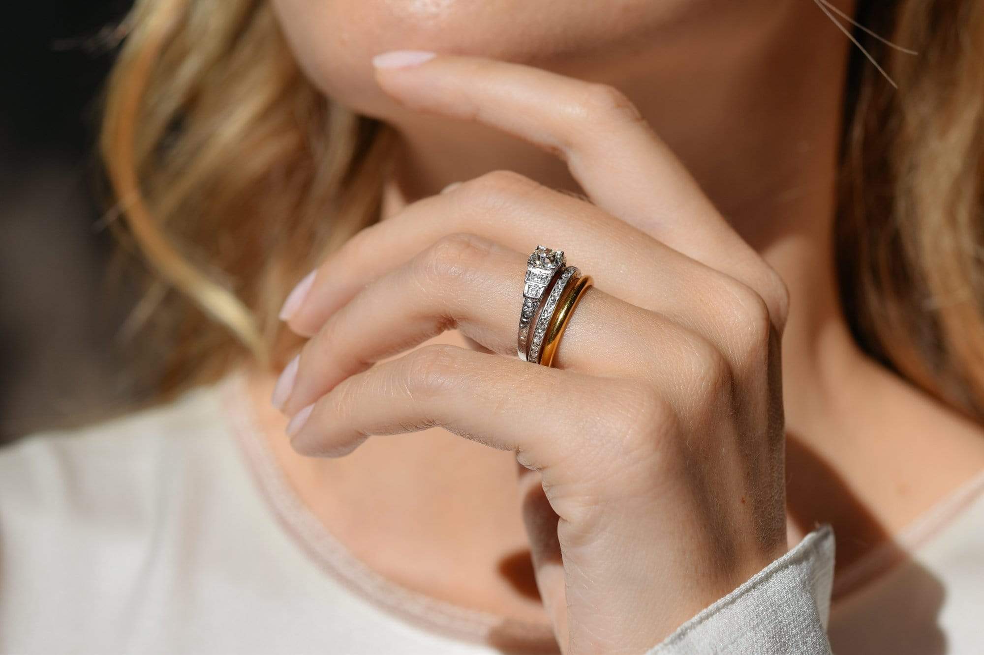 Art Deco .73 Carat Old European Diamond and Platinum Engagement Ring - Image 9