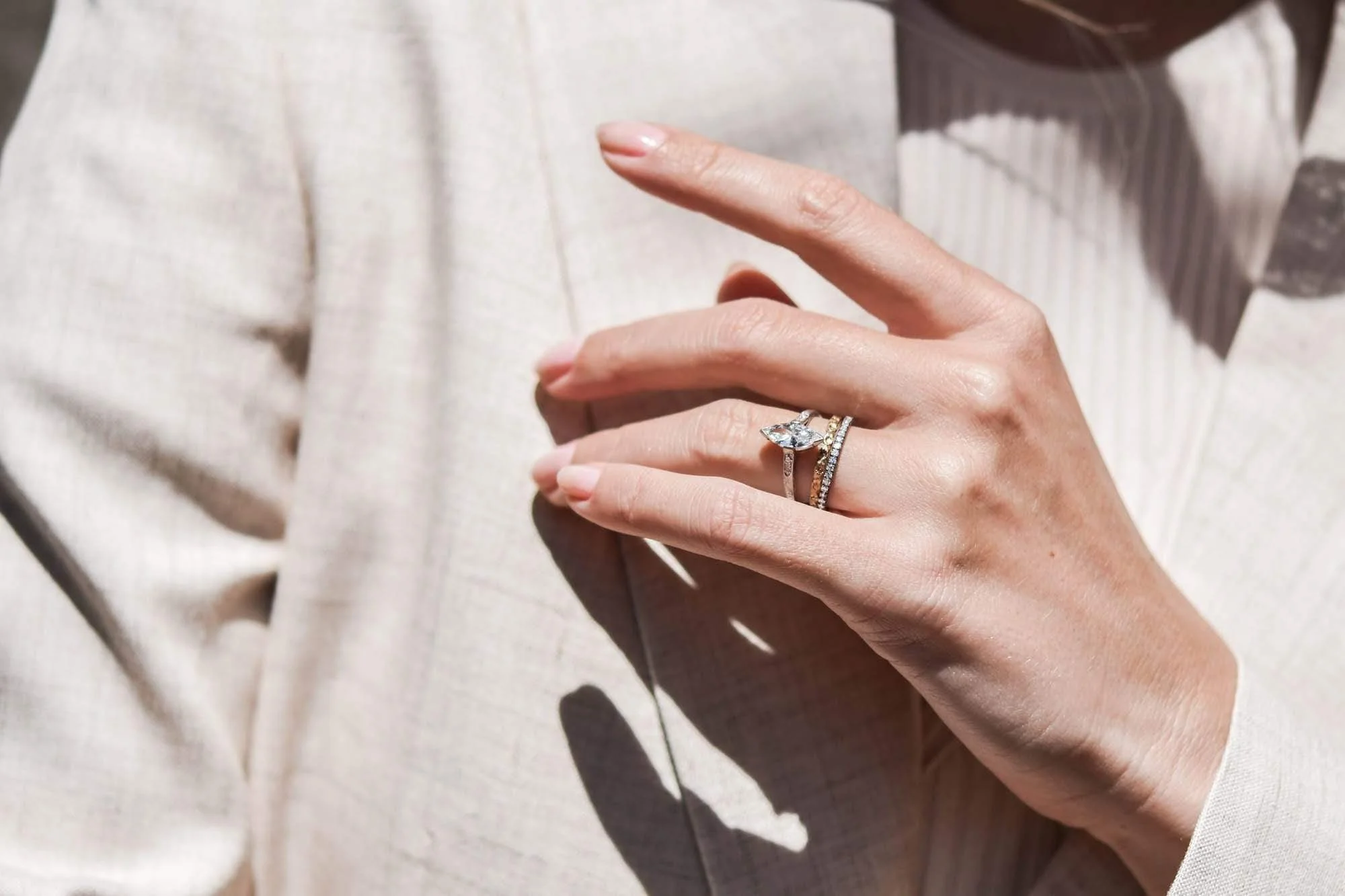 Art Deco .77 Carat Marquise Diamond Solitaire Engagement Ring - Image 8