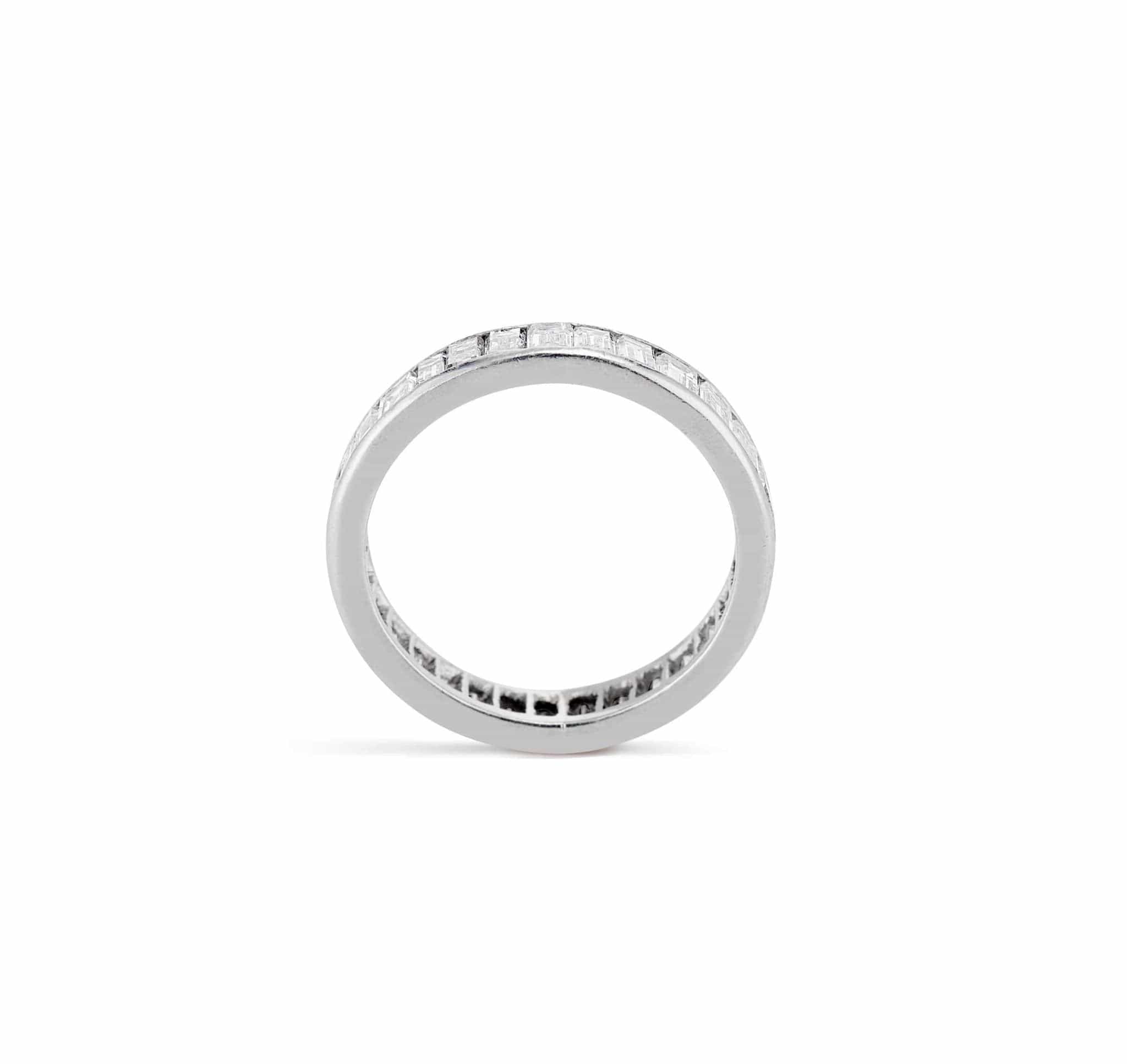 Art Deco 3 Carat Baguette & Emerald Cut Diamond Band - Image 3