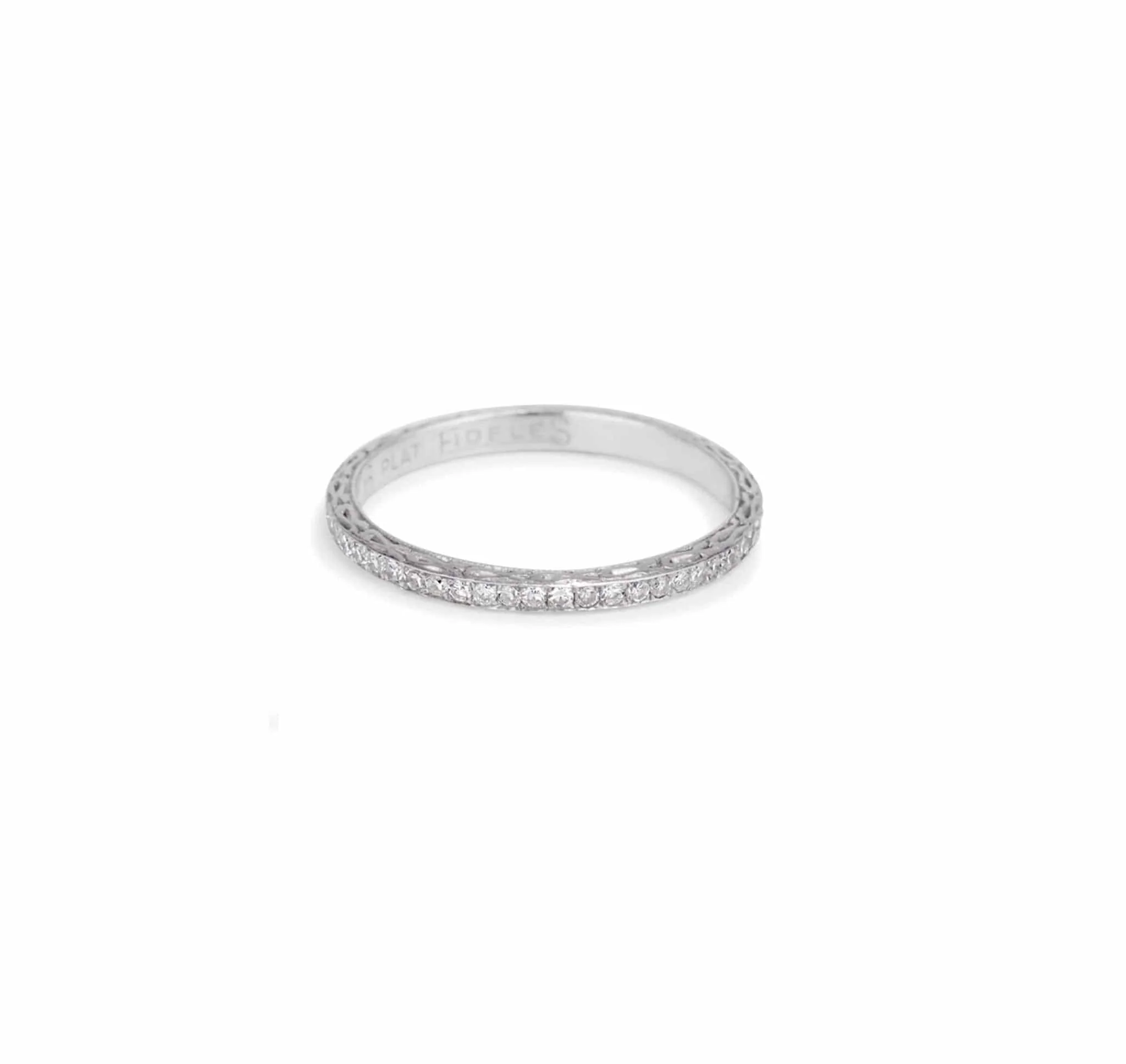 ART DECO DIAMOND  AND PLATINUM ETERNITY BAND - Image 4