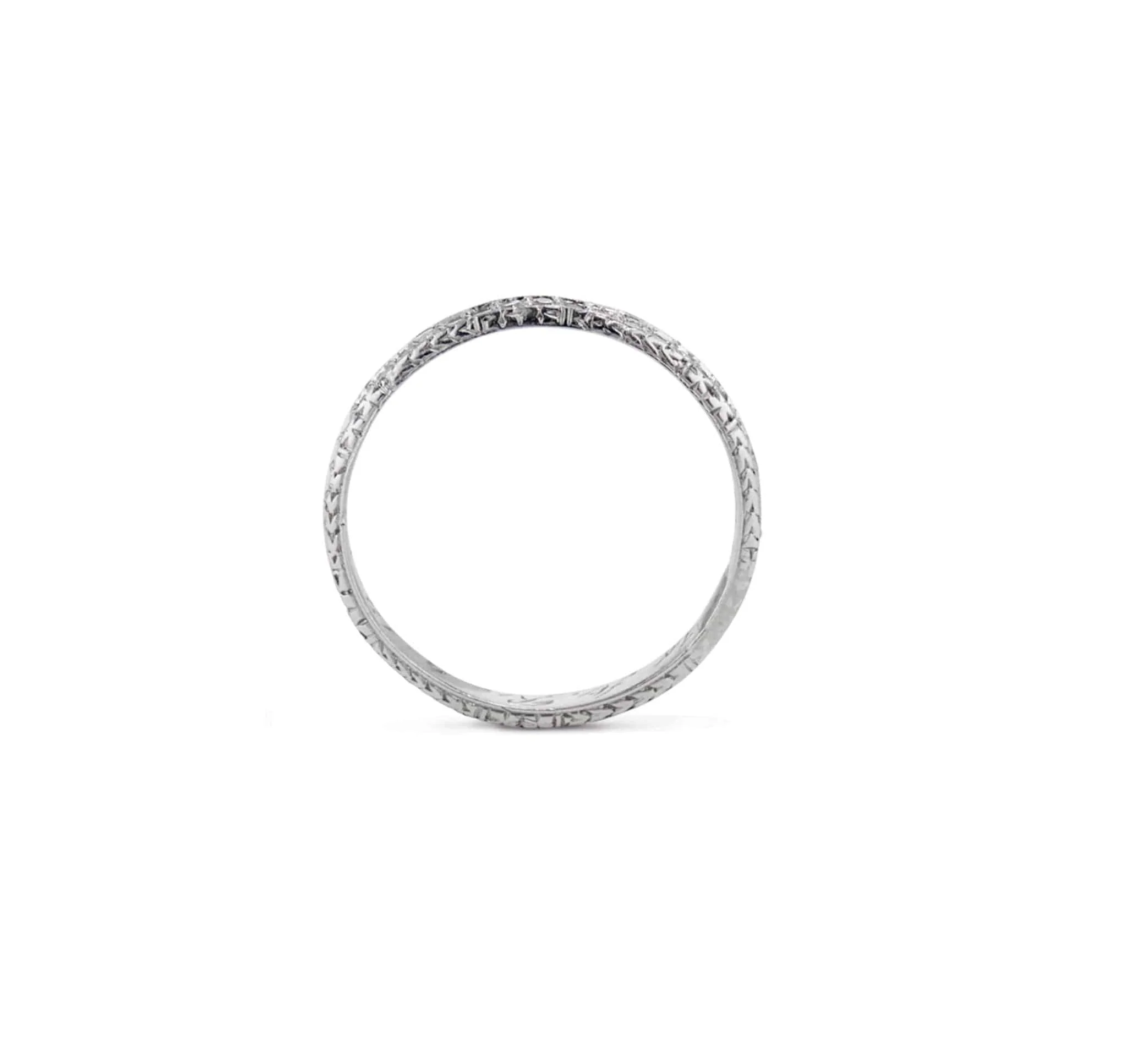 ART DECO DIAMOND AND PLATINUM ETERNITY BAND - Image 2