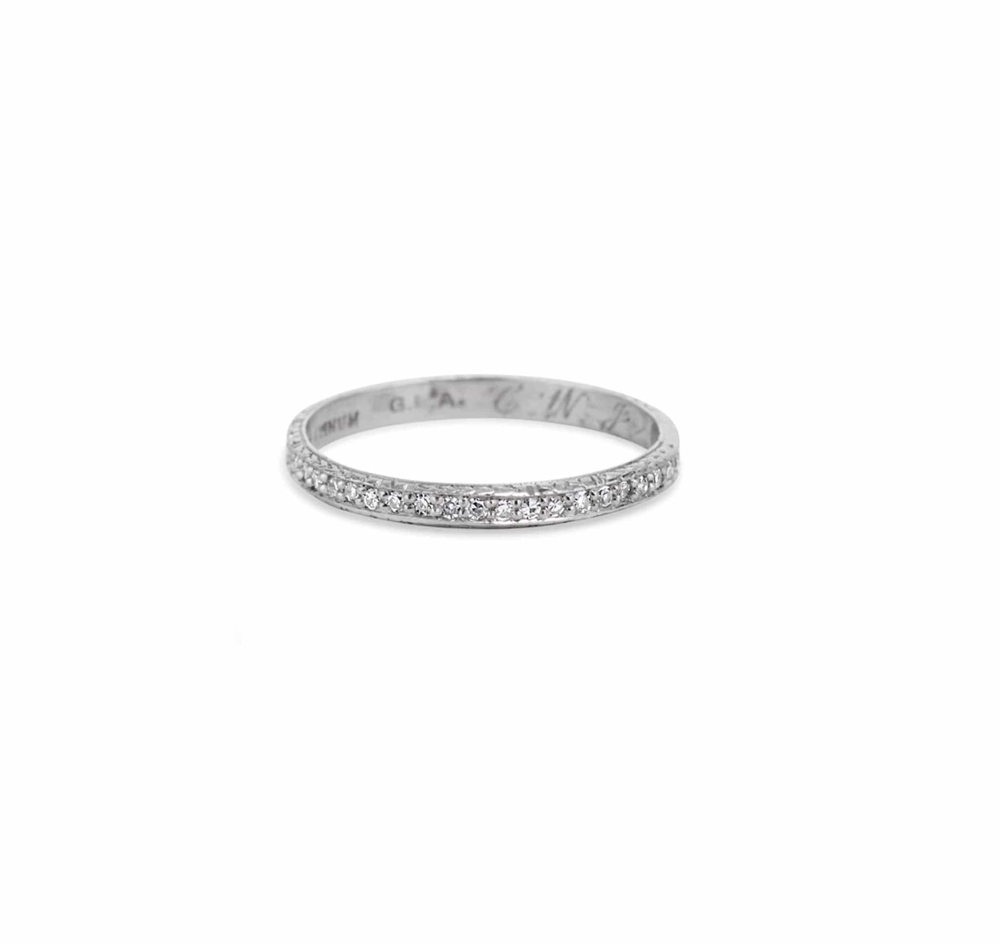 ART DECO DIAMOND AND PLATINUM ETERNITY BAND - Image 3