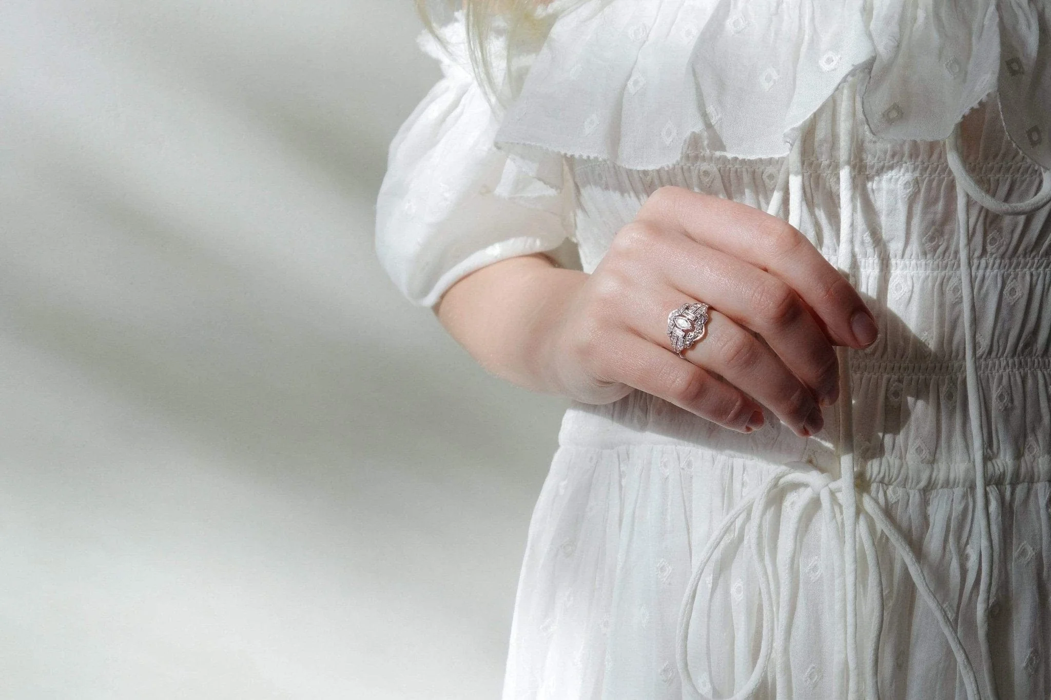 ART DECO DIAMOND ENGAGEMENT RING - Image 4