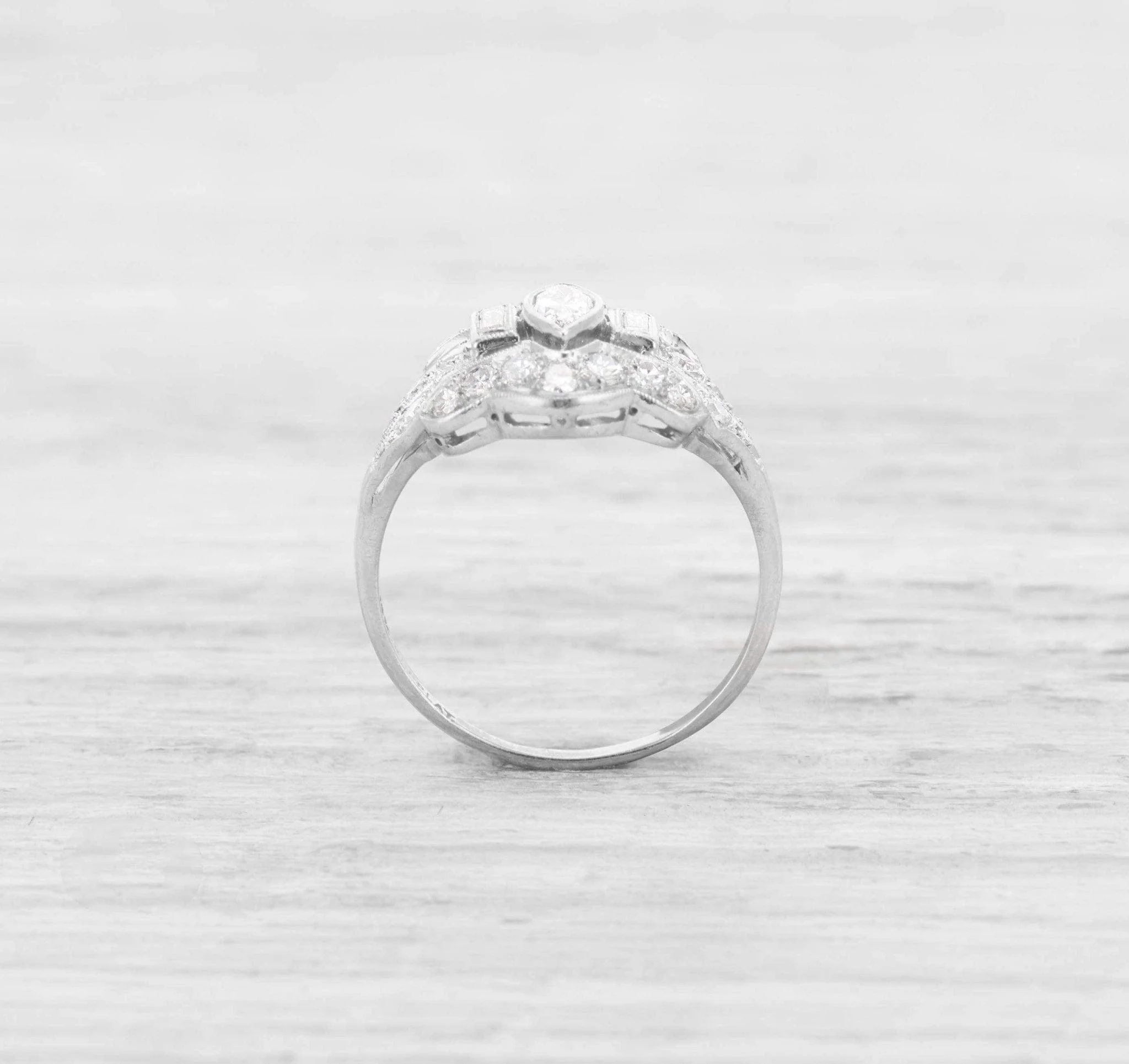 ART DECO DIAMOND ENGAGEMENT RING - Image 5