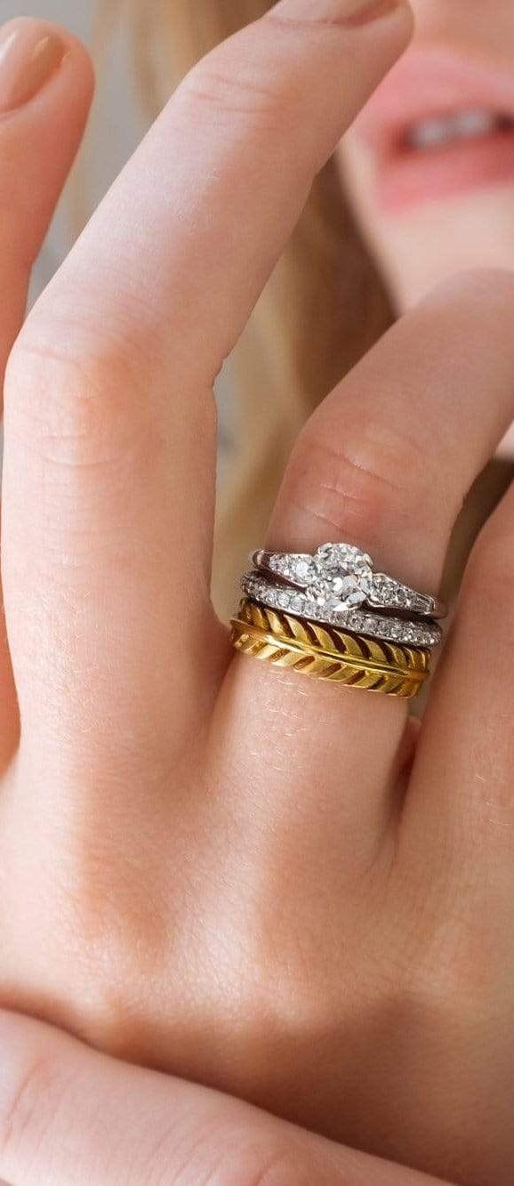Art Deco Diamond Eternity Band Ring - Image 4