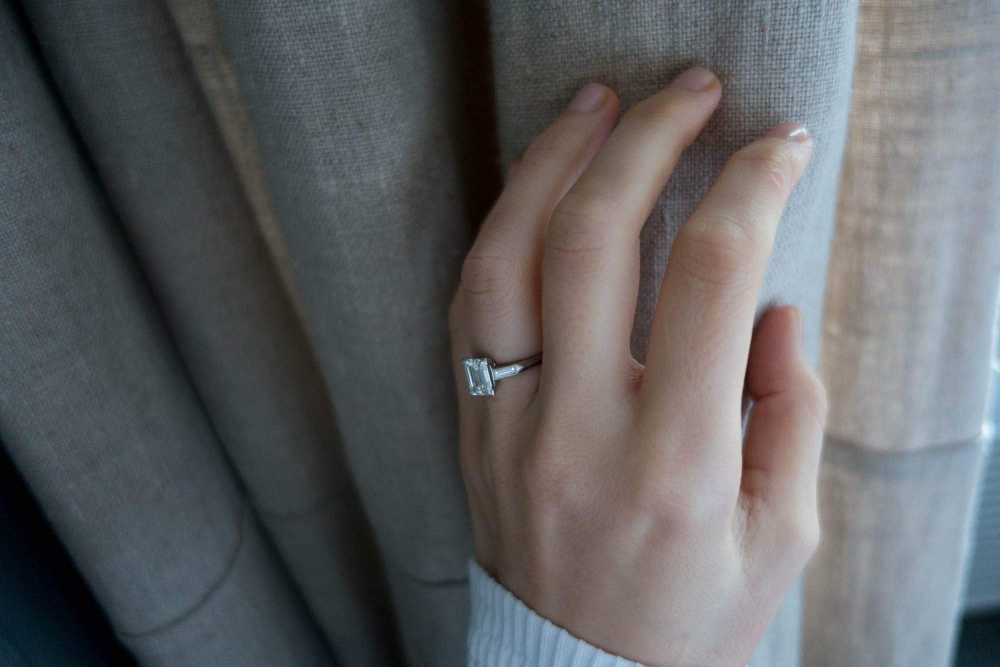 1.51 Carat Art Deco Diamond Engagement Ring - Image 6