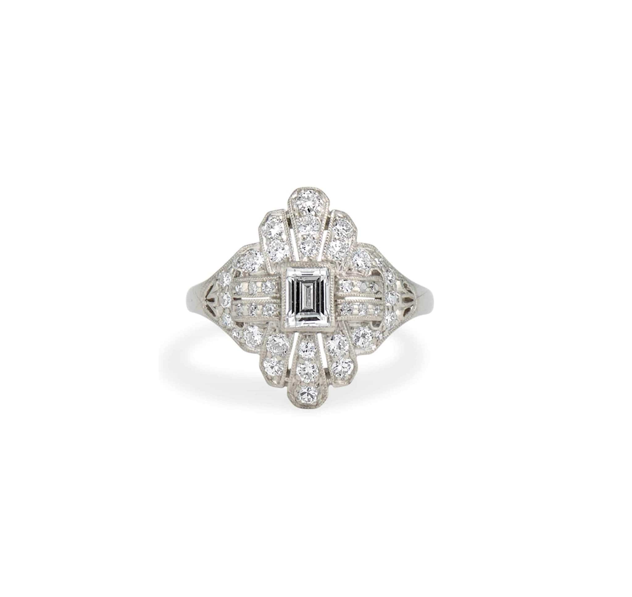Art Deco Diamond Engagement Ring - Image 2
