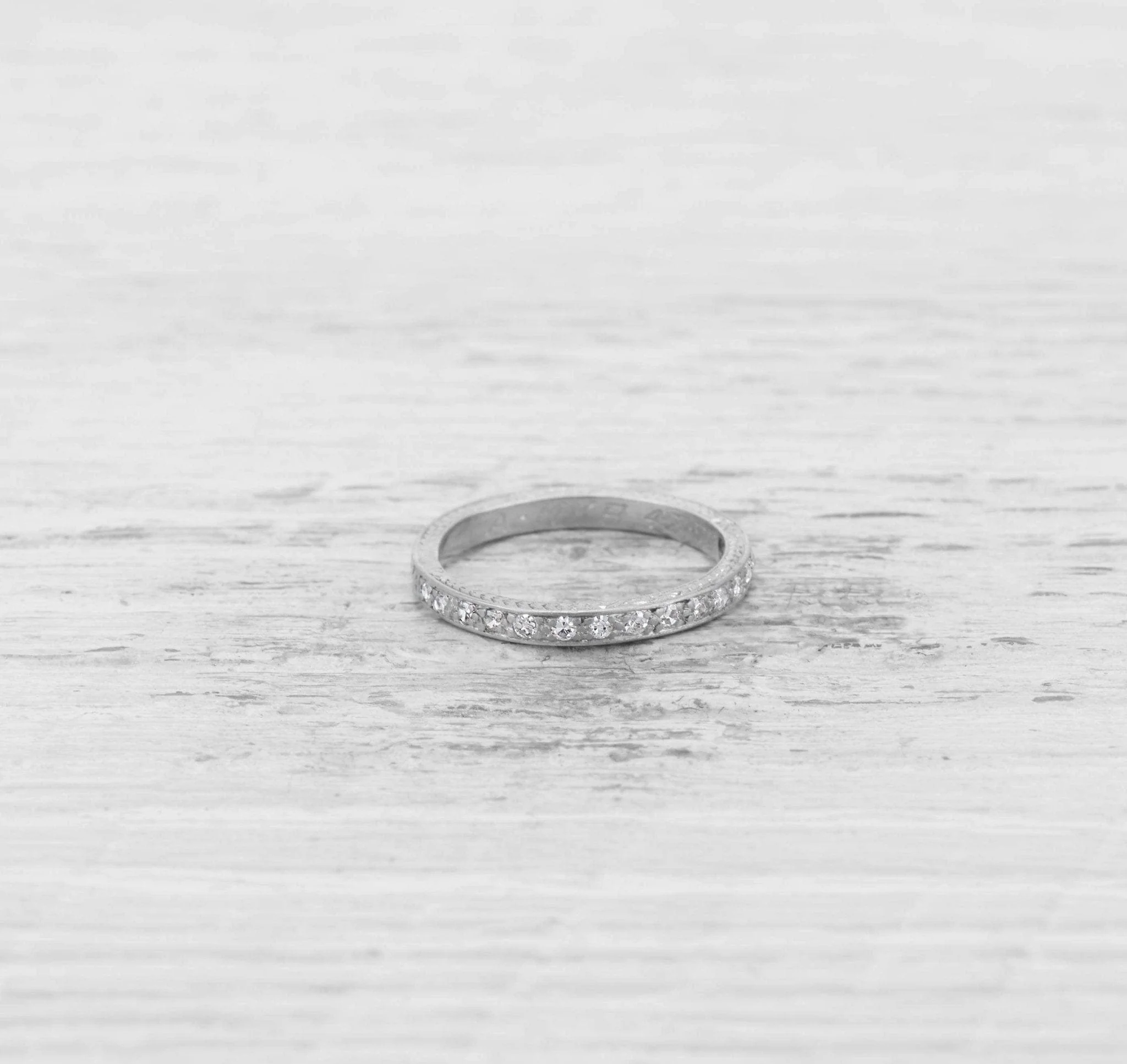 ART DECO DIAMOND HALF HOOP BAND - Image 3