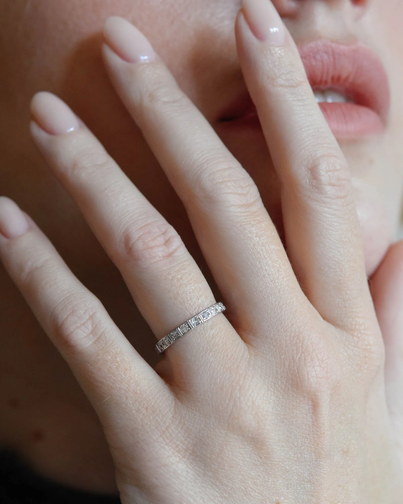 Art Deco Diamond Eternity Band Size 5.5 - Image 3