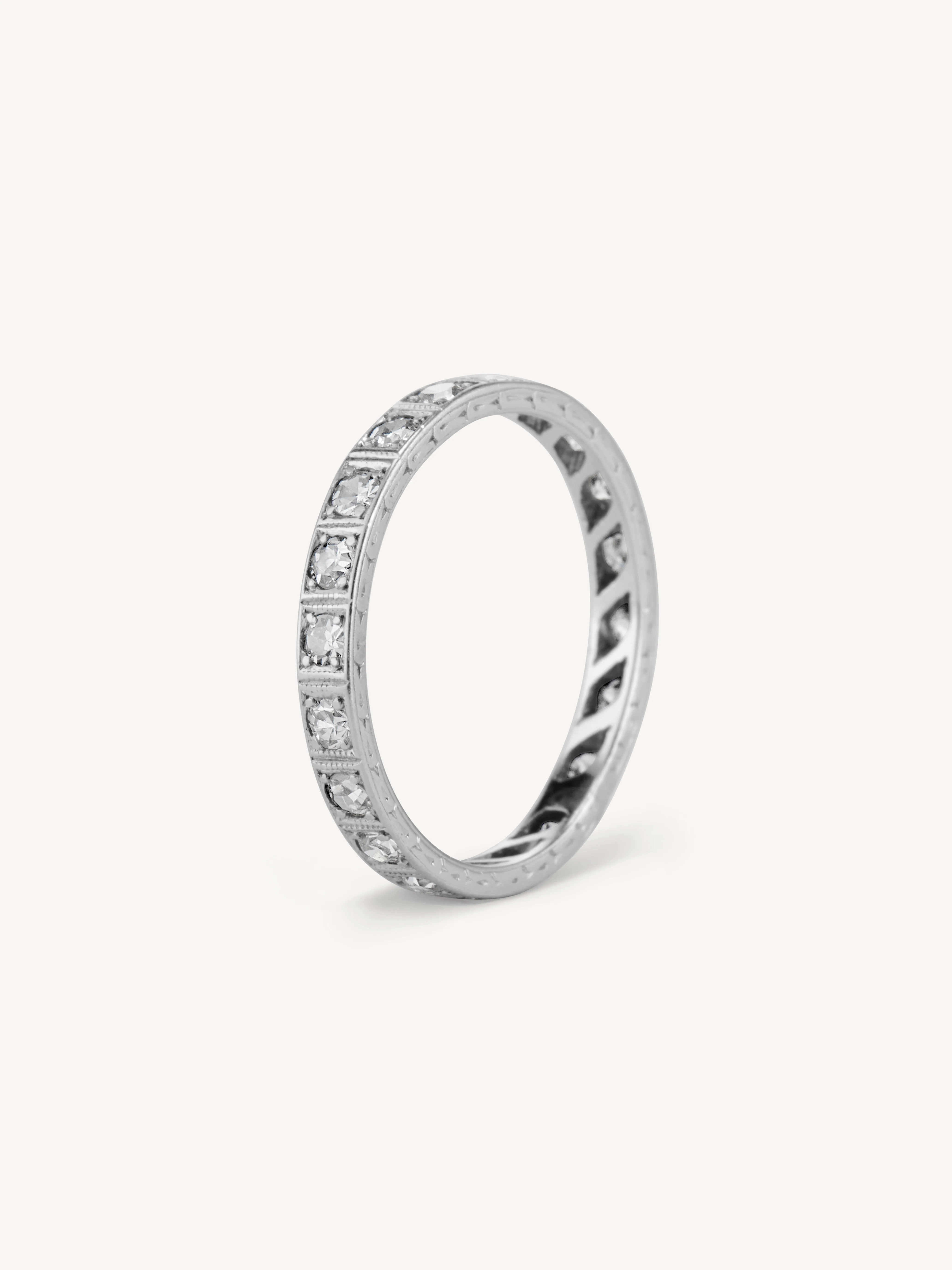 Art Deco Diamond Eternity Band Size 5.5 - Image 4