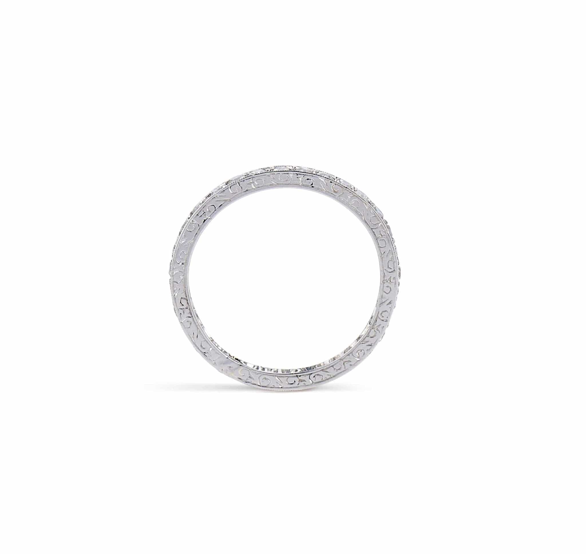 Art Deco .60 Carat Single Cut Diamond Band - Image 3