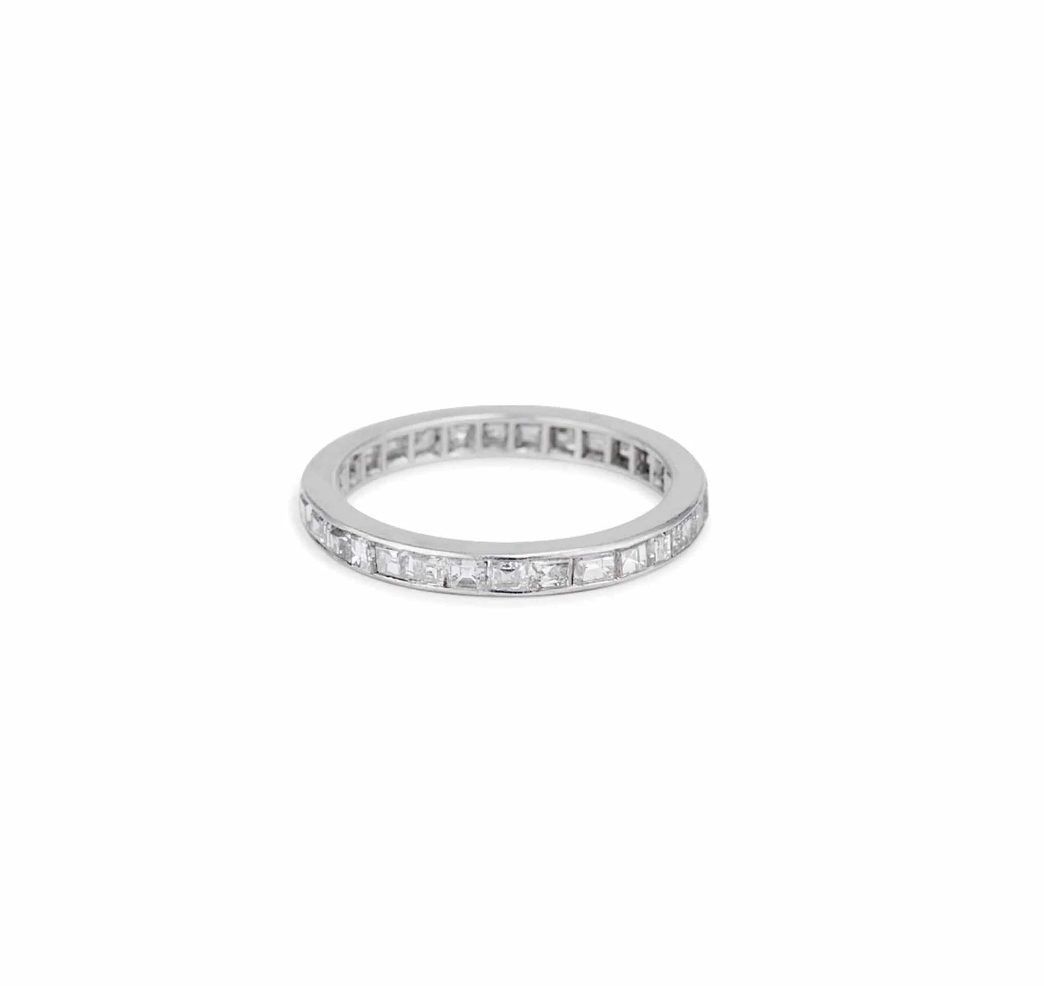 Art Deco 1.50 Carat Carre Cut Diamond Eternity Band - Image 3
