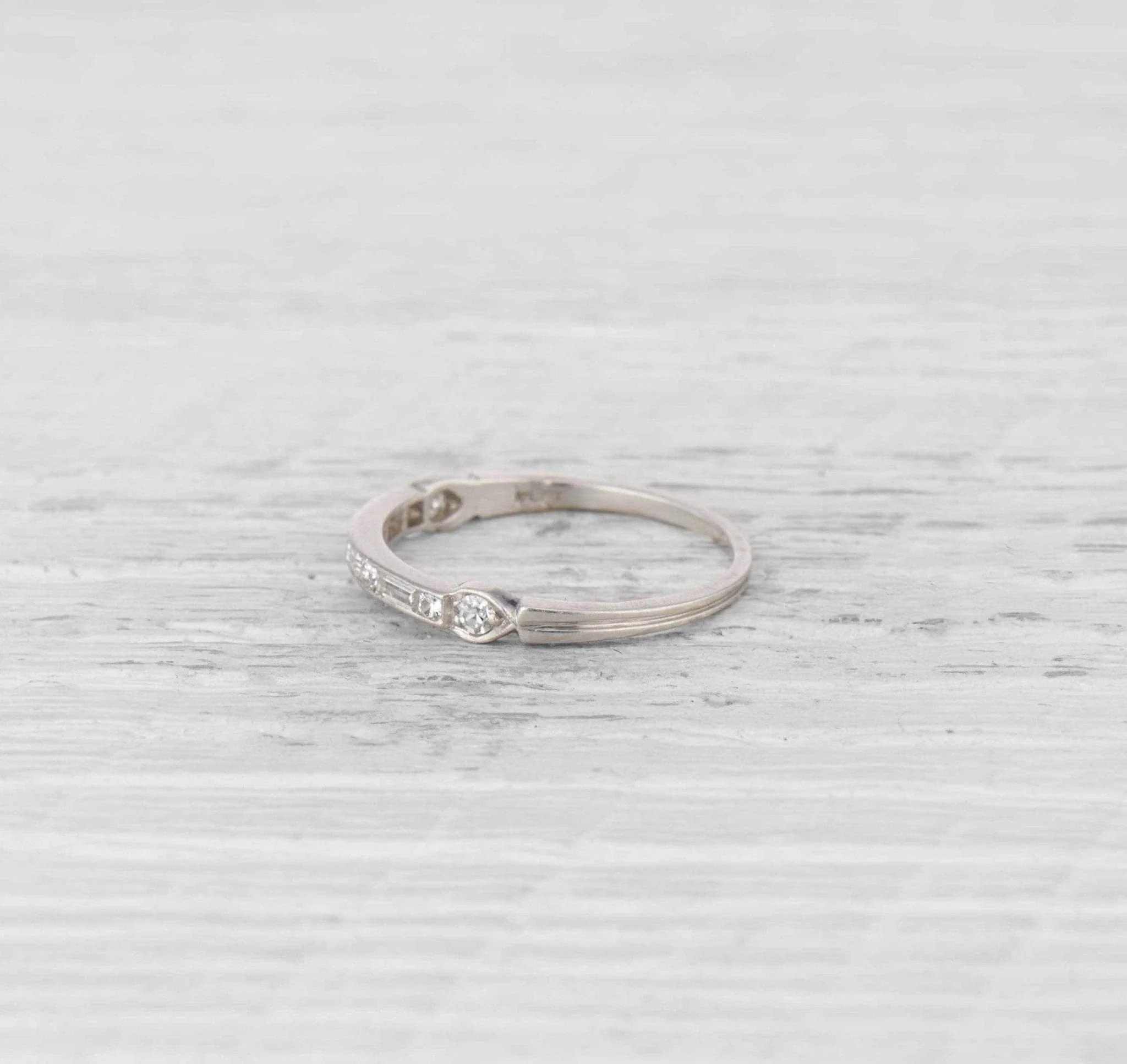 Art Deco Diamond Half Hoop Band - Image 3