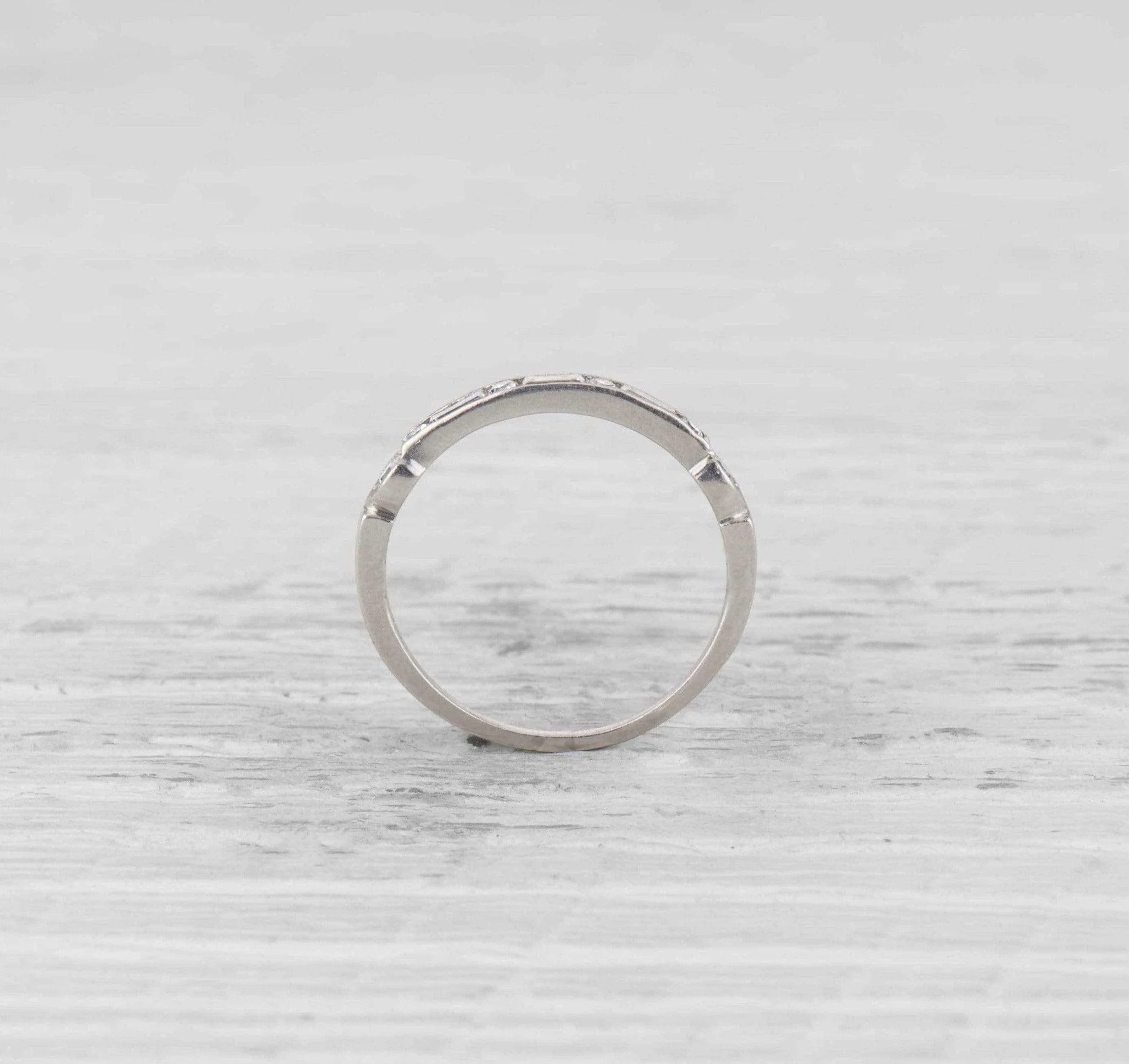 Art Deco Diamond Half Hoop Band - Image 4