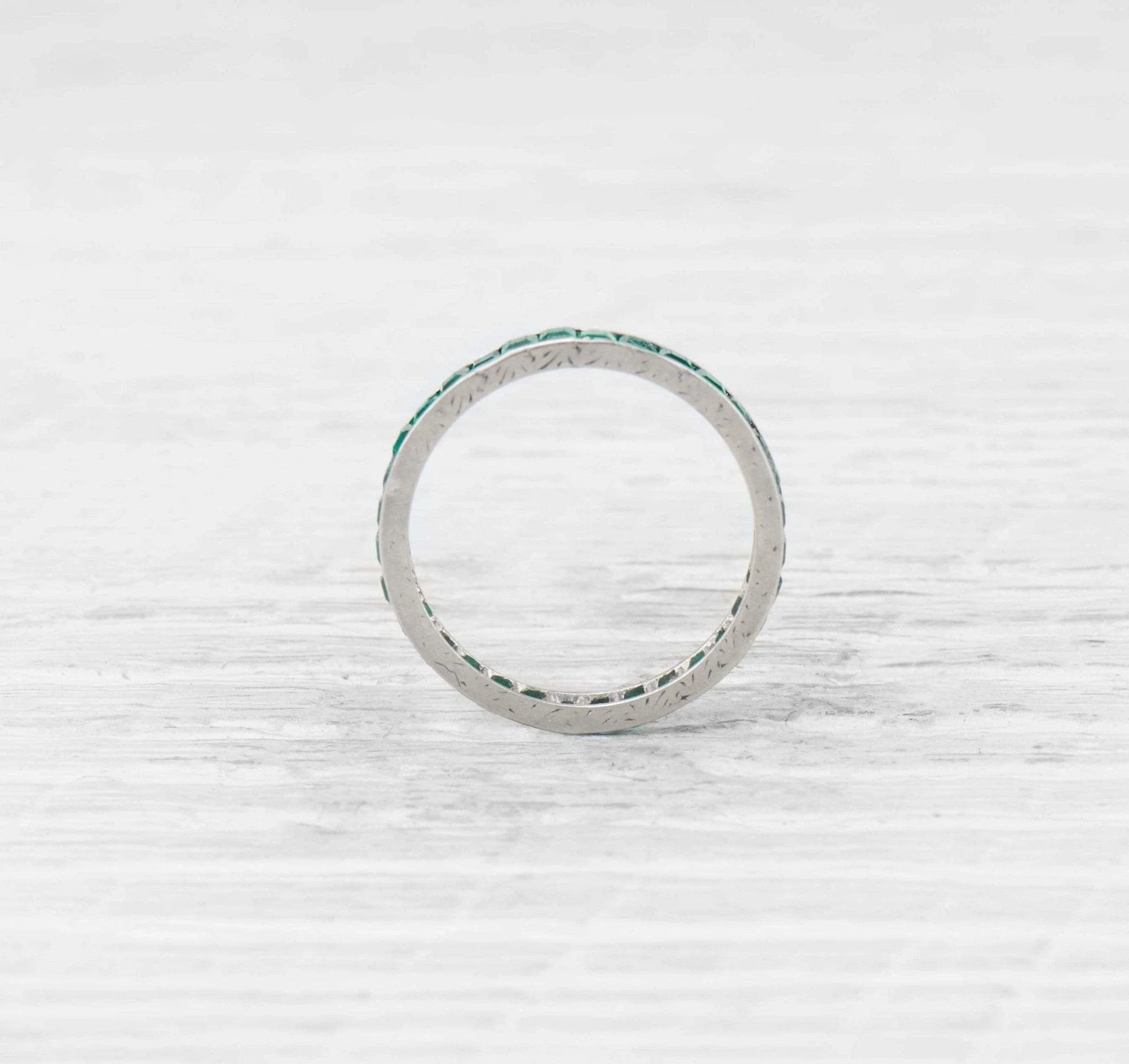 Art Deco Emerald Eternity Band - Image 2