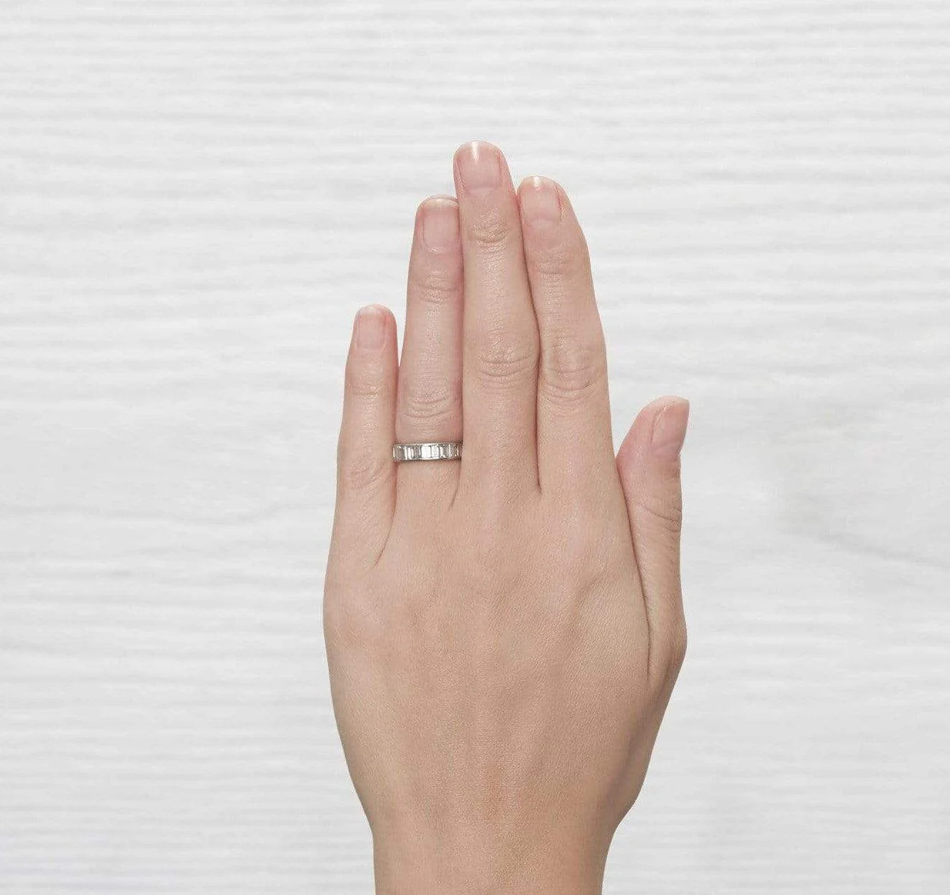 Art Deco Emerald Cut Diamond Eternity Band - Image 3